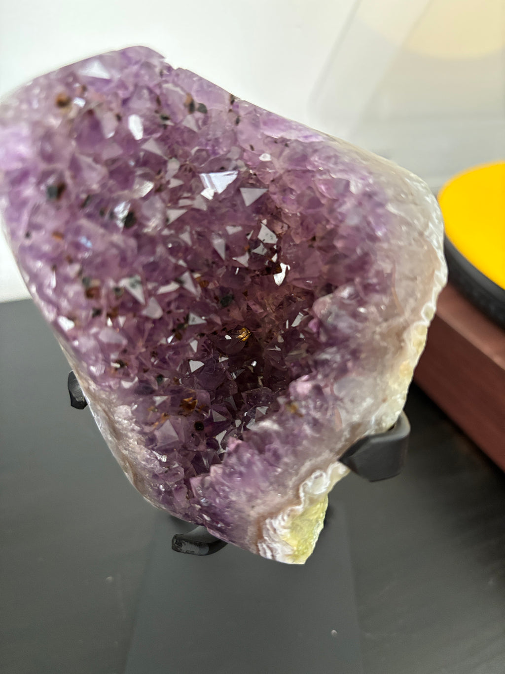 Natural Amethyst Geode on Stand | Premium Brazilian Crystal Display | Large Collector Mineral | Luxury Home Decor