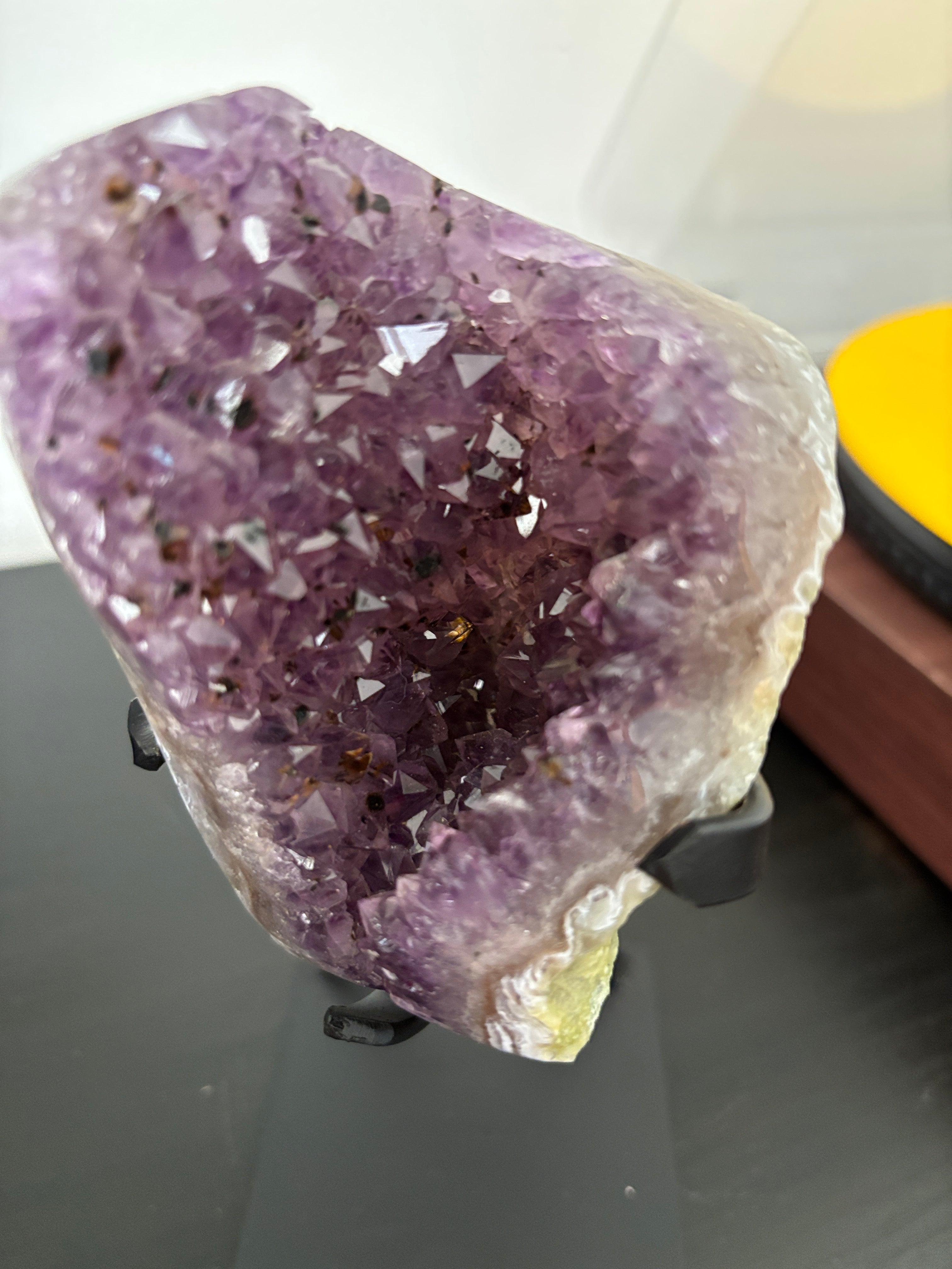 Natural Amethyst Geode on Stand | Premium Brazilian Crystal Display | Large Collector Mineral | Luxury Home Decor