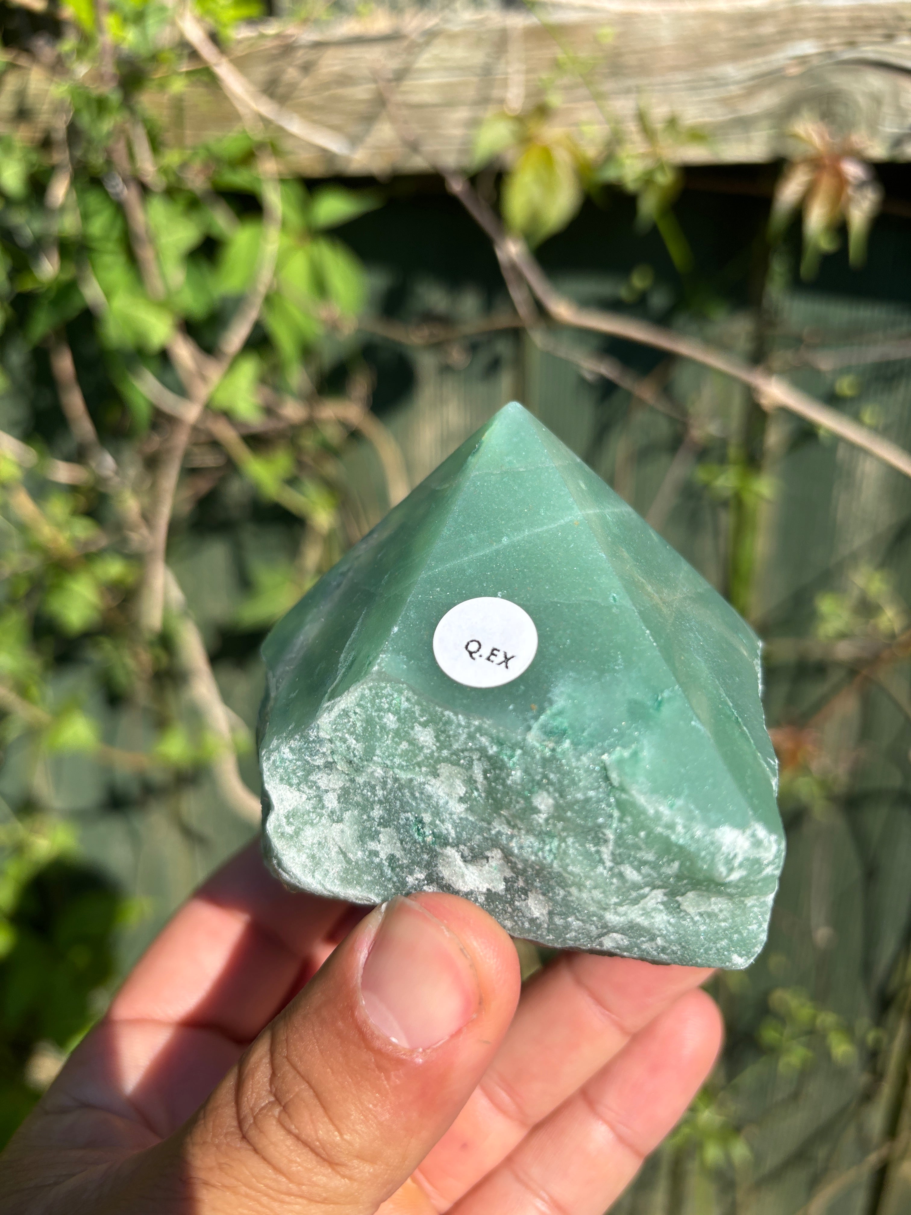 Green Quartz Cut Base | Extra Quality Brazilian Crystal | Polished Free Standing Mineral Specimen | Home Decor