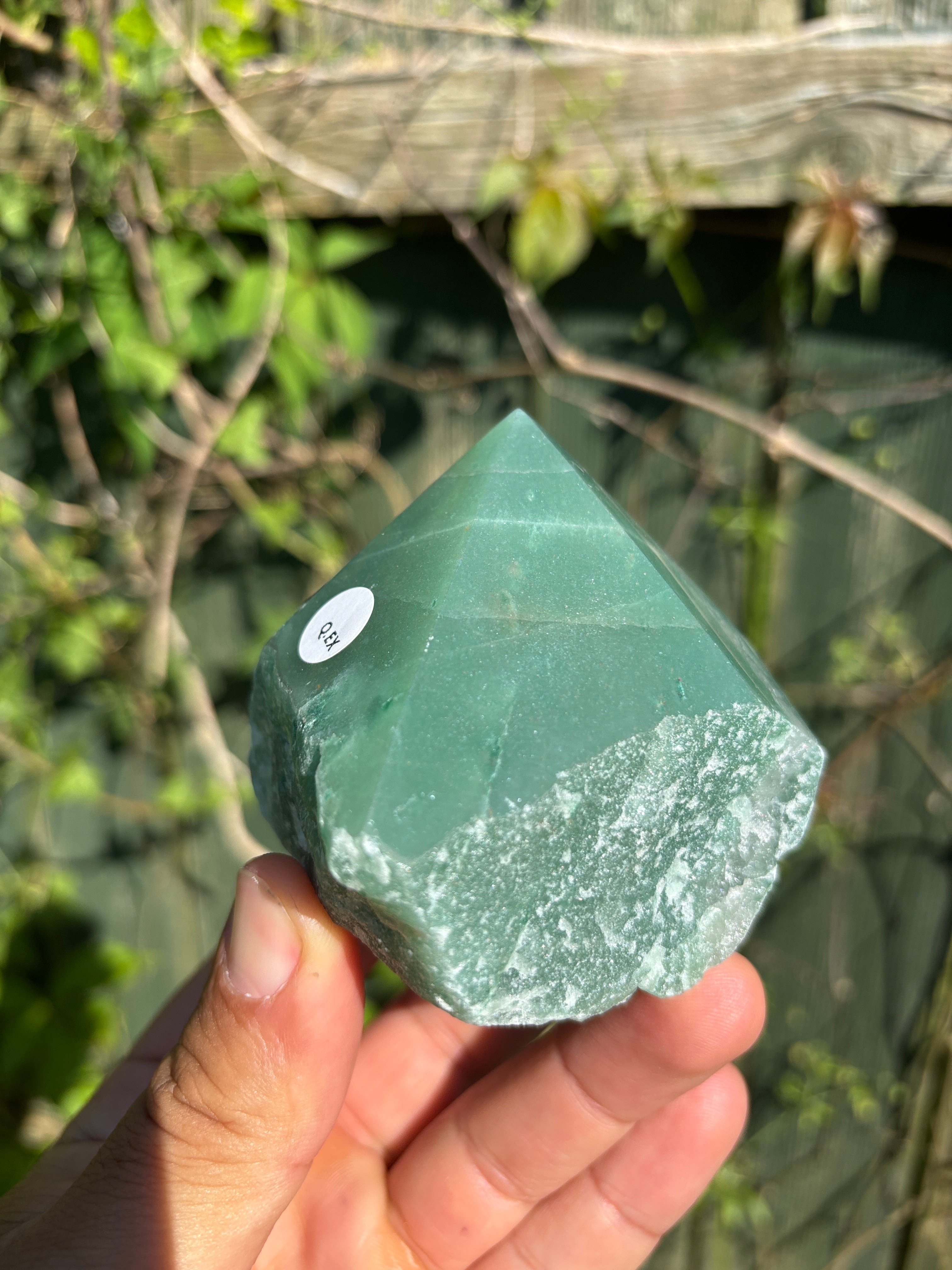 Green Quartz Cut Base | Extra Quality Brazilian Crystal | Polished Free Standing Mineral Specimen | Home Decor