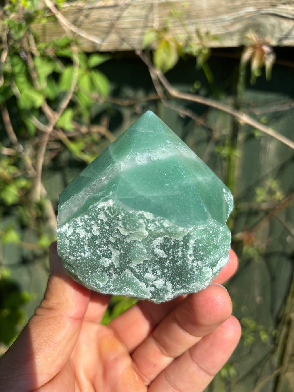 Green Quartz Cut Base | Extra Quality Brazilian Crystal | Polished Free Standing Mineral Specimen | Home Decor