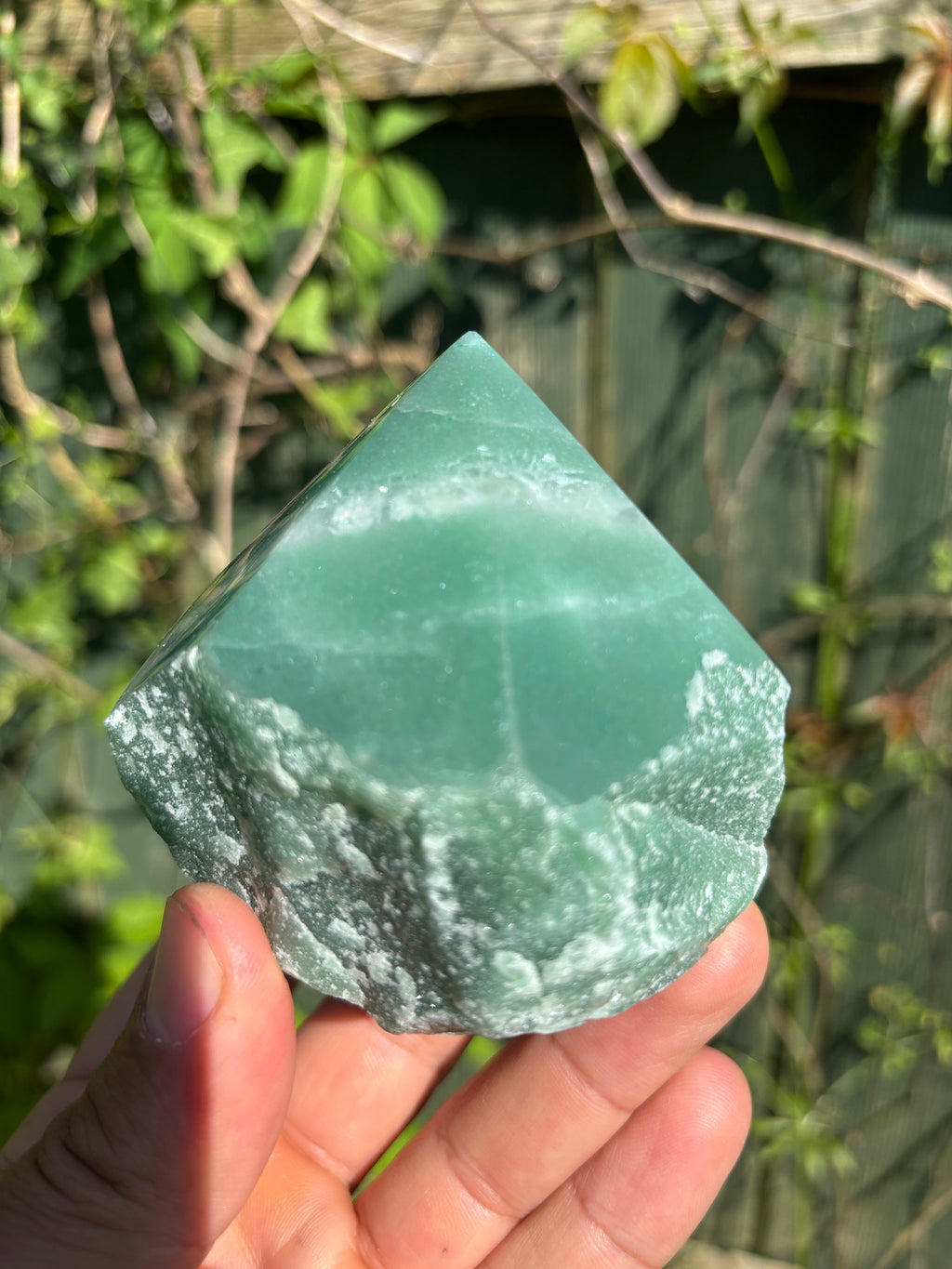Green Quartz Cut Base | Extra Quality Brazilian Crystal | Polished Free Standing Mineral Specimen | Home Decor