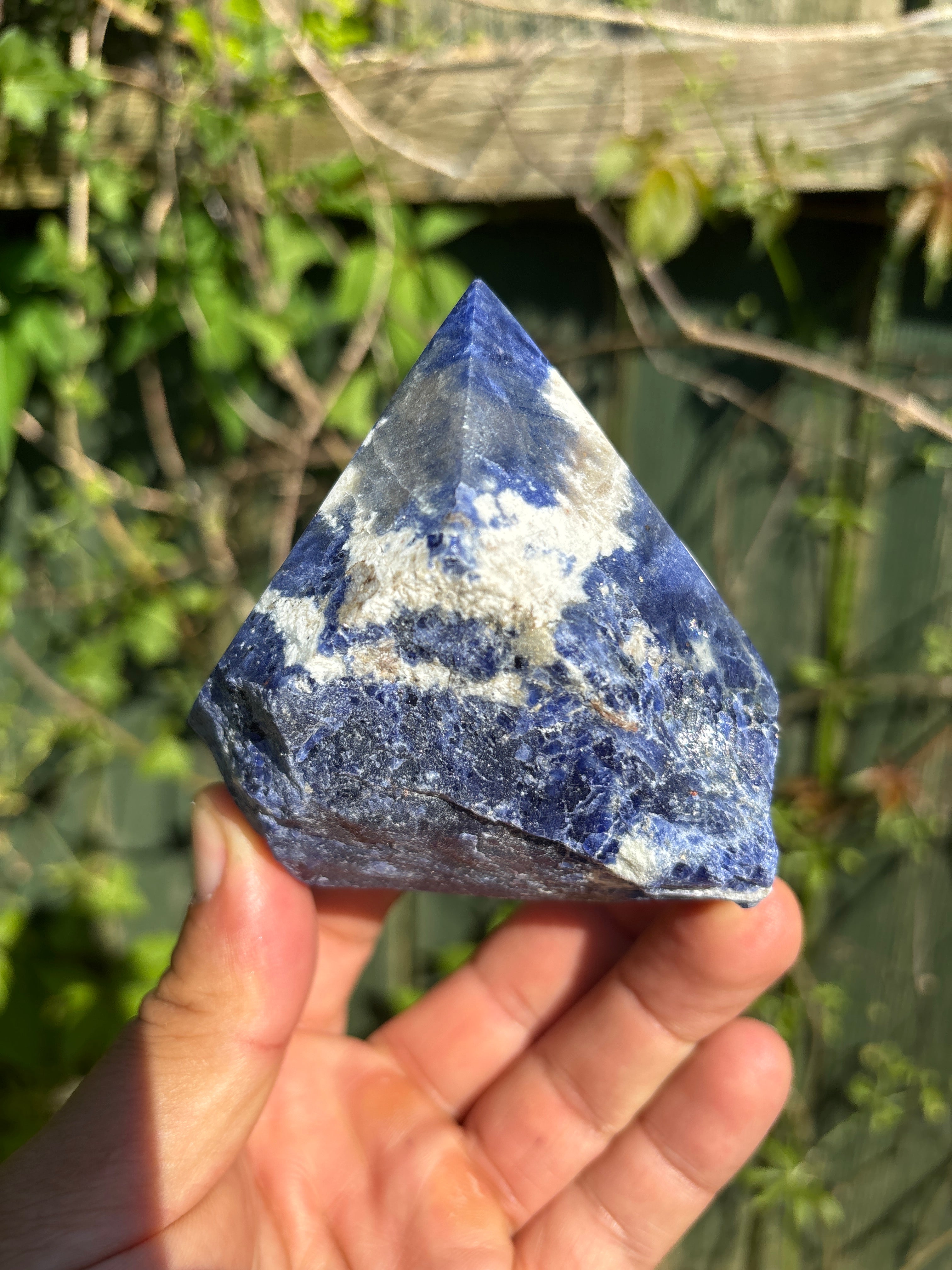 Sodalite Cut Base | Extra Quality Polished Crystal | Free Standing Mineral Specimen | Luxury Home Decor