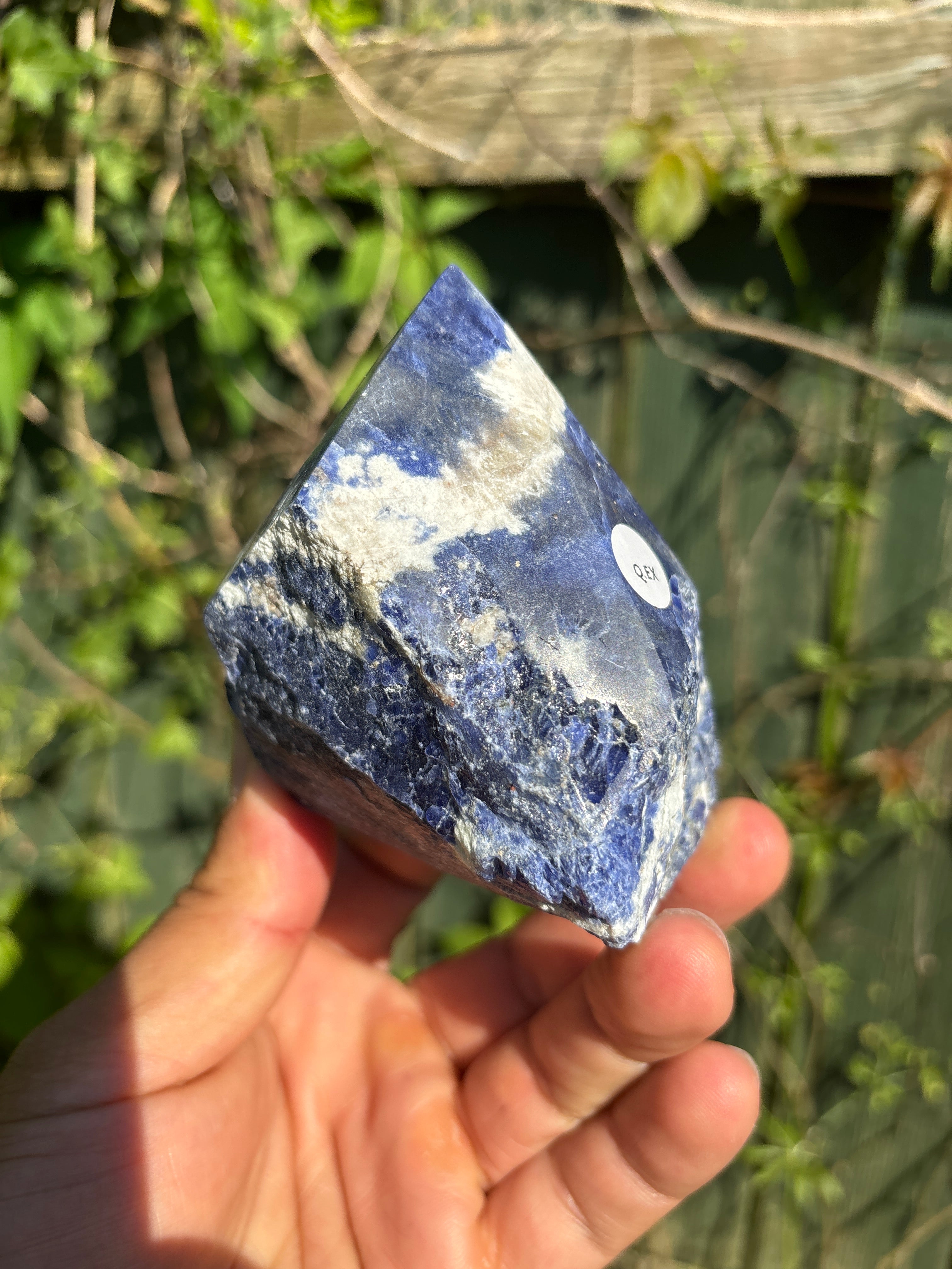 Sodalite Cut Base | Extra Quality Polished Crystal | Free Standing Mineral Specimen | Luxury Home Decor