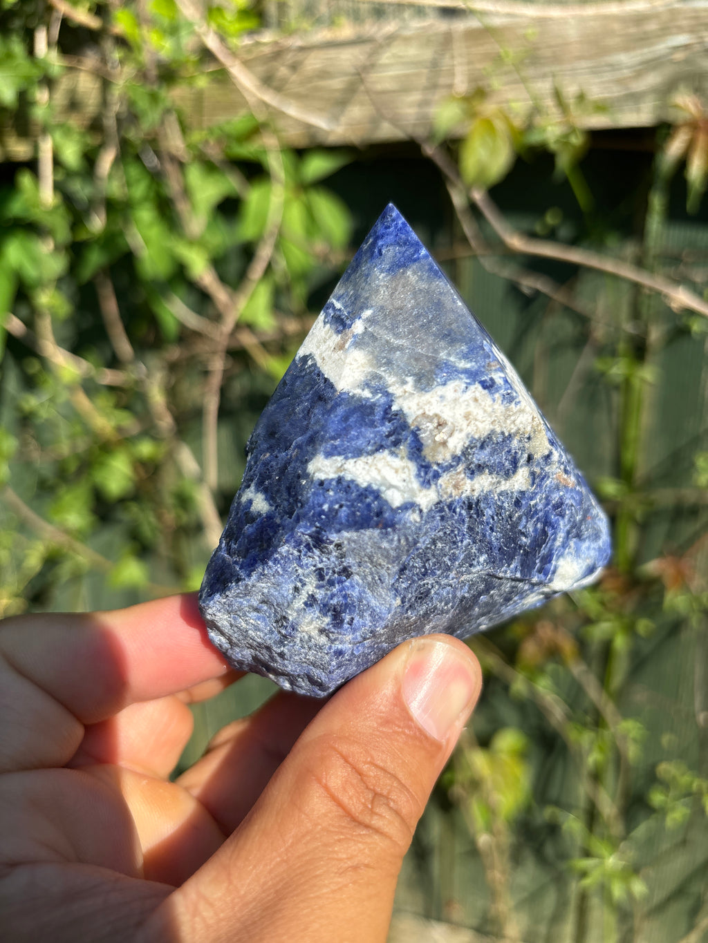 Sodalite Cut Base | Extra Quality Polished Crystal | Free Standing Mineral Specimen | Luxury Home Decor