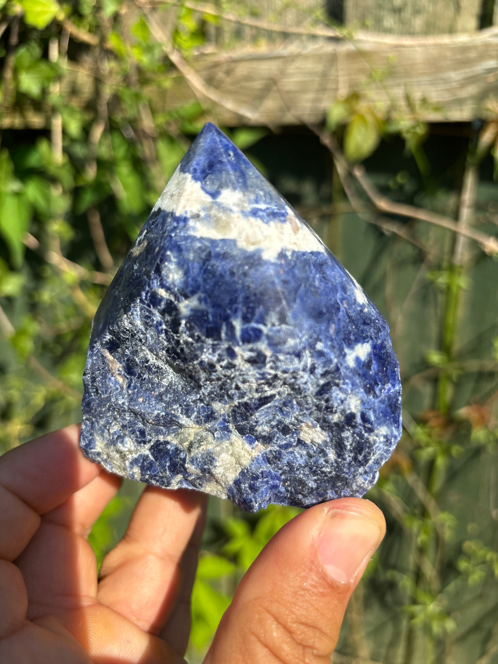 Sodalite Cut Base | Extra Quality Polished Crystal | Free Standing Mineral Specimen | Luxury Home Decor