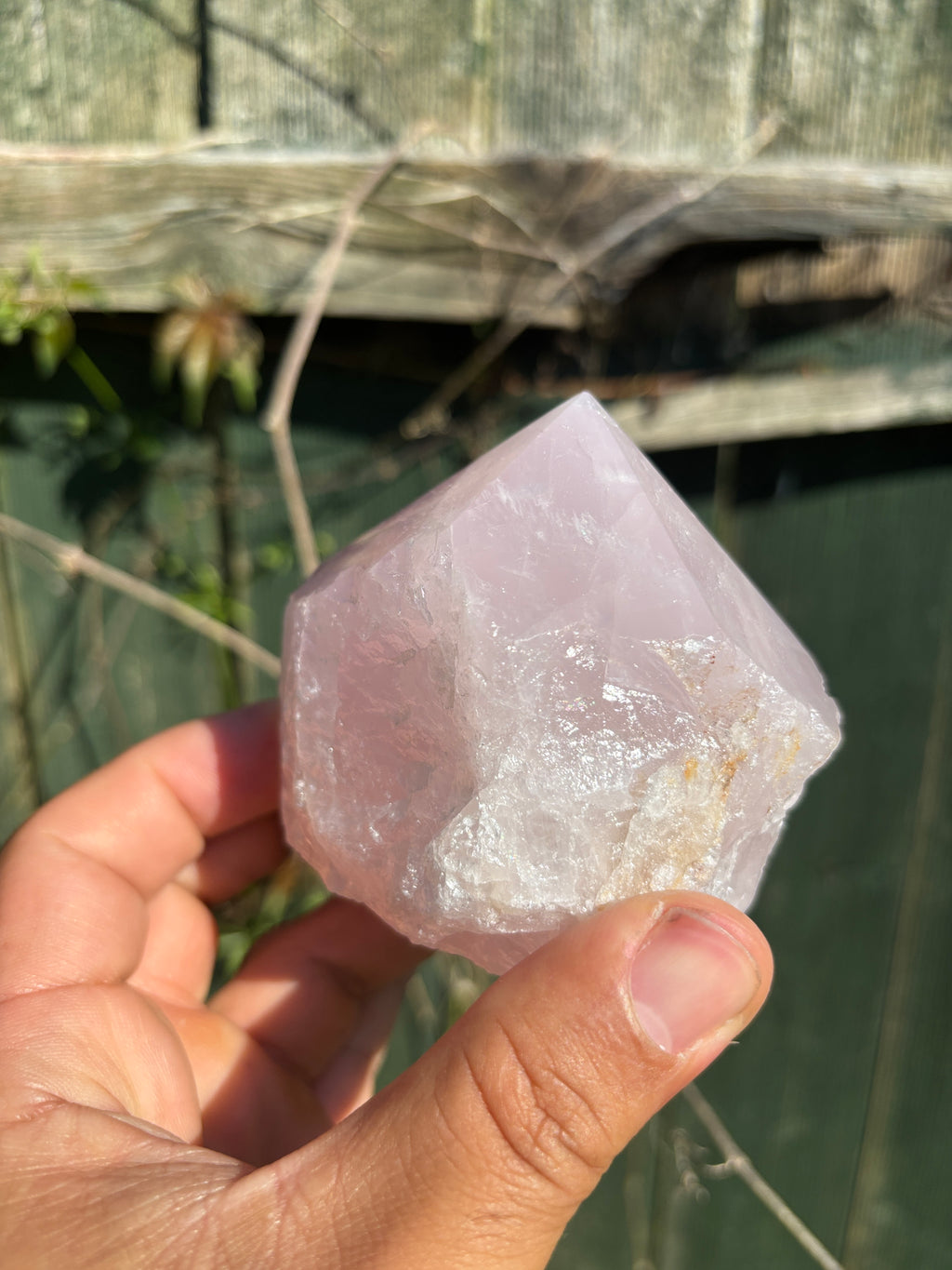 Rose Quartz Cut Base | Natural Brazilian Pink Crystal | Polished Free Standing Mineral Specimen | Home Decor