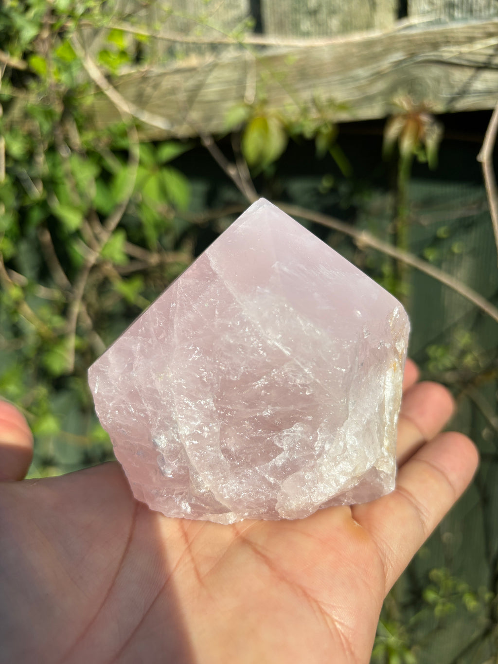 Rose Quartz Cut Base | Natural Brazilian Pink Crystal | Polished Free Standing Mineral Specimen | Home Decor