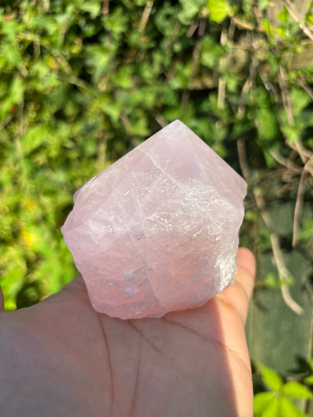 Rose Quartz Cut Base | Natural Brazilian Pink Crystal | Polished Free Standing Mineral Specimen | Home Decor