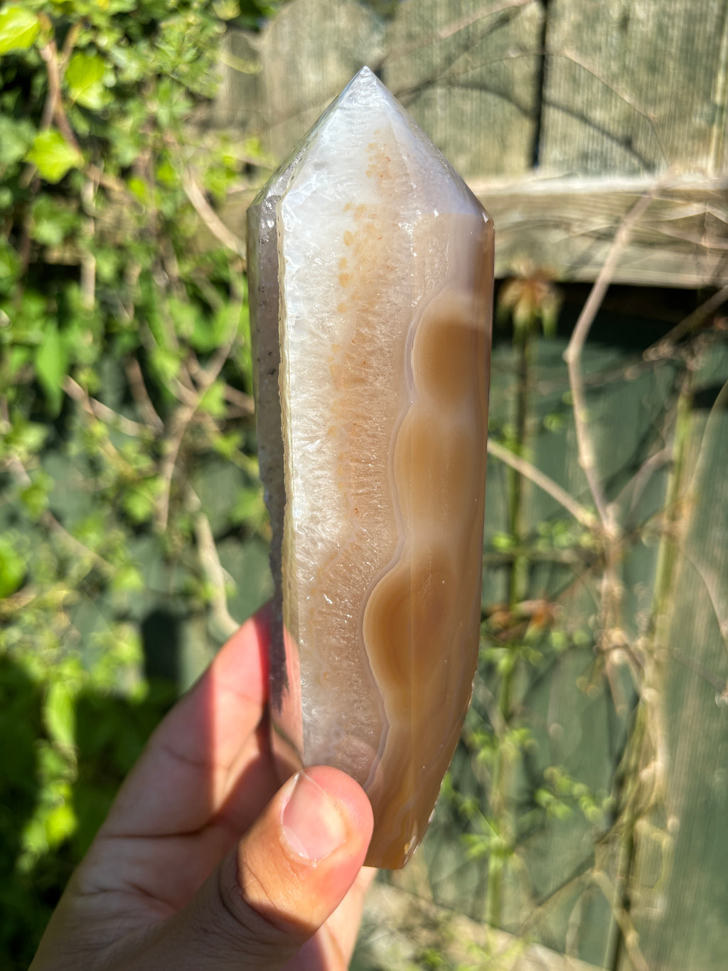 Natural Agate Druzy Point | Premium Brazilian Crystal Tower | Polished Mineral Specimen | Luxury Home Decor