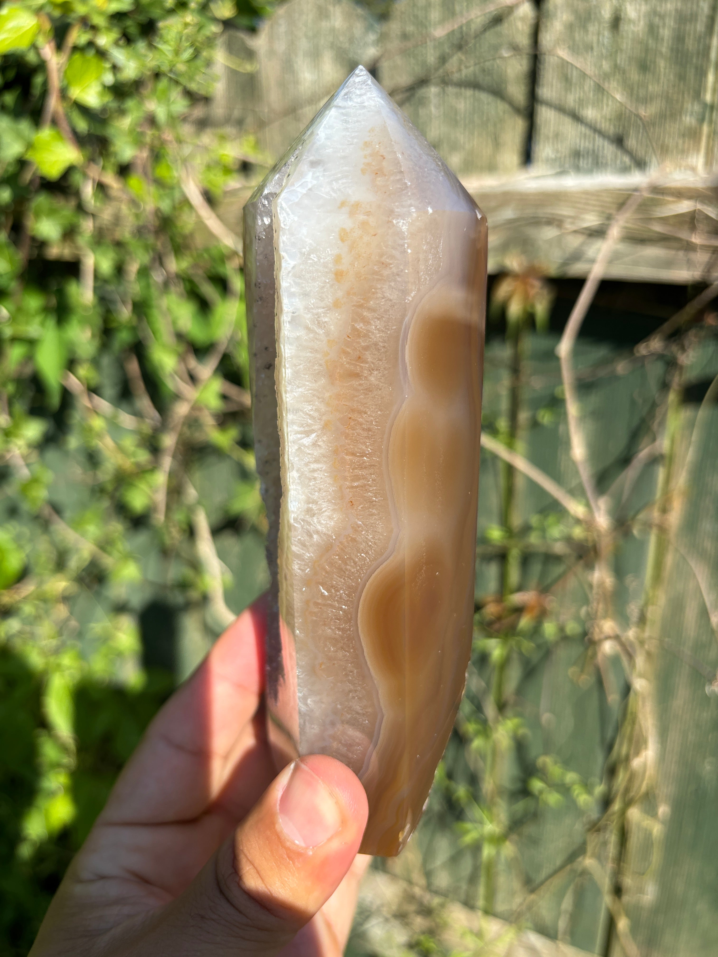Natural Agate Druzy Point | Premium Brazilian Crystal Tower | Polished Mineral Specimen | Luxury Home Decor