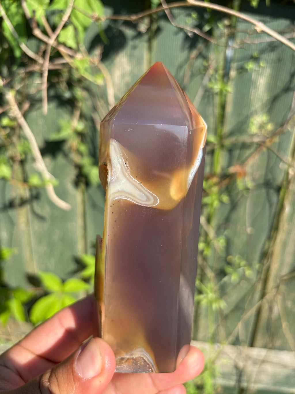 Natural Agate Druzy Point | Premium Brazilian Crystal Tower | Polished Mineral Specimen | Luxury Home Decor