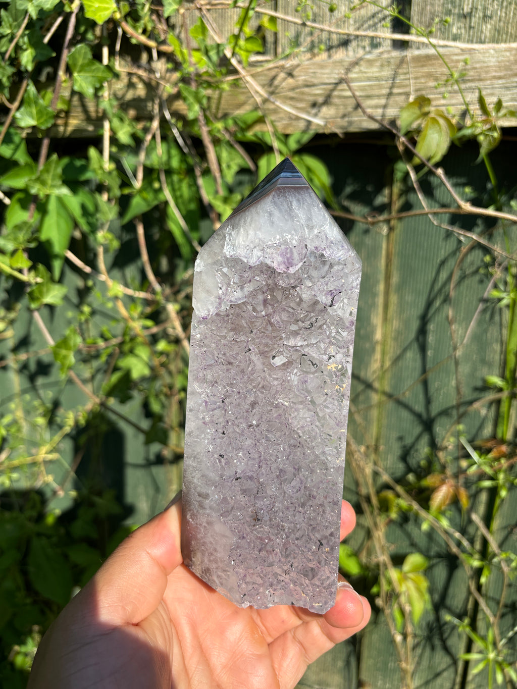 Natural Agate Druzy Point | Premium Brazilian Crystal Tower | Polished Mineral Specimen | Luxury Home Decor