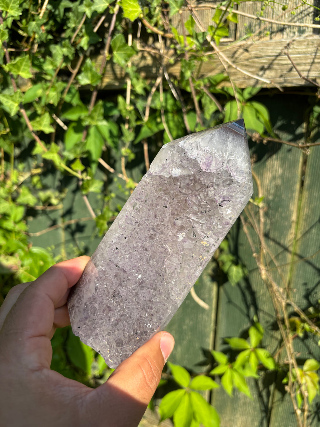 Natural Agate Druzy Point | Premium Brazilian Crystal Tower | Polished Mineral Specimen | Luxury Home Decor