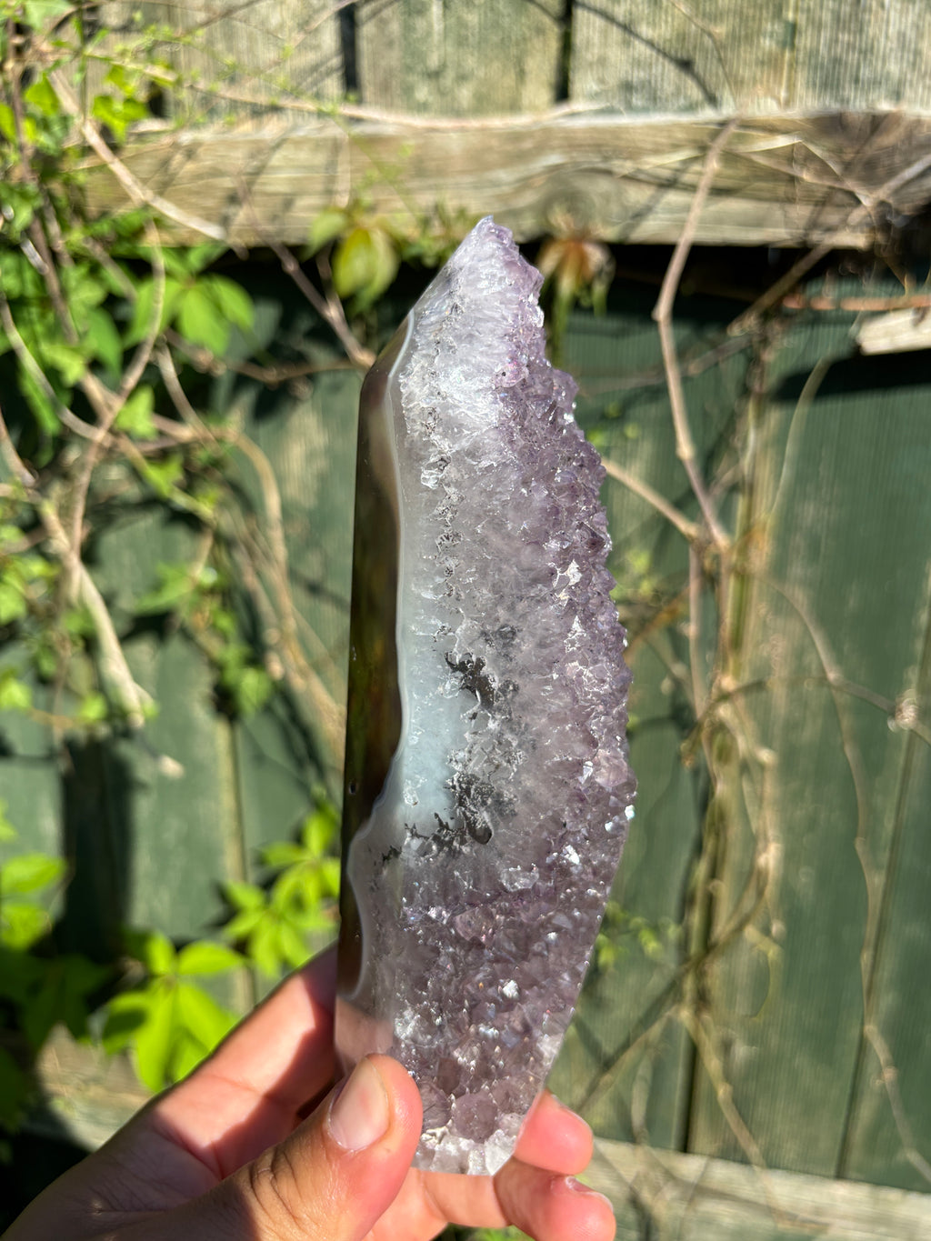 Natural Agate Druzy Point | Premium Brazilian Crystal Tower | Polished Mineral Specimen | Luxury Home Decor