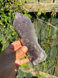 Natural Agate Druzy Point | Premium Brazilian Crystal Tower | Polished Mineral Specimen | Luxury Home Decor