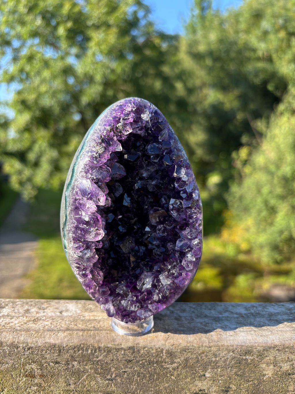 Stunning Egg Shape Amethyst Geode | Extra Quality Deep Purple Brazilian Crystal | Luxury Mineral Specimen