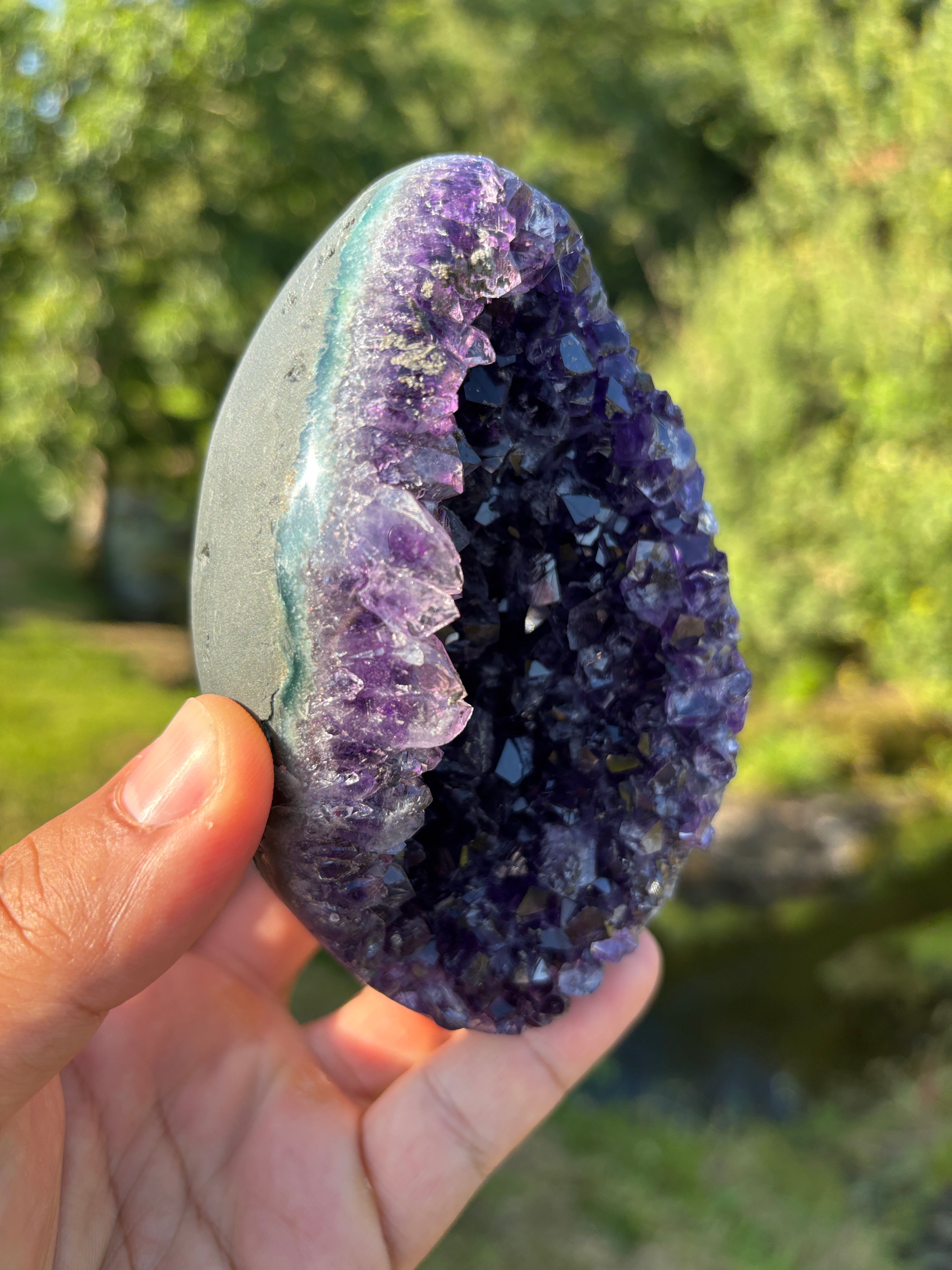 Stunning Egg Shape Amethyst Geode | Extra Quality Deep Purple Brazilian Crystal | Luxury Mineral Specimen