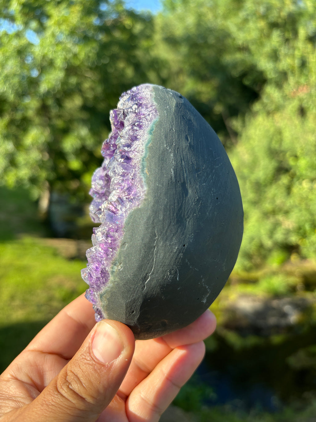 Stunning Egg Shape Amethyst Geode | Extra Quality Deep Purple Brazilian Crystal | Luxury Mineral Specimen
