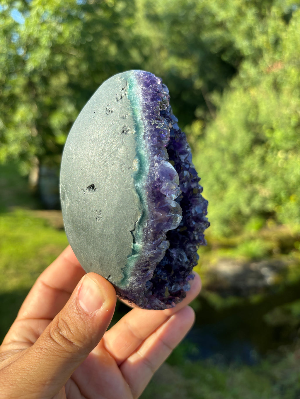 Stunning Egg Shape Amethyst Geode | Extra Quality Deep Purple Brazilian Crystal | Luxury Mineral Specimen