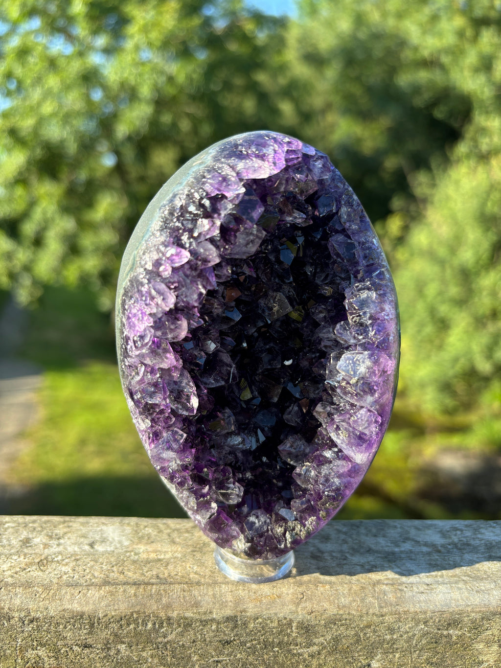 Stunning Egg Shape Amethyst Geode | Extra Quality Deep Purple Brazilian Crystal | Luxury Mineral Specimen