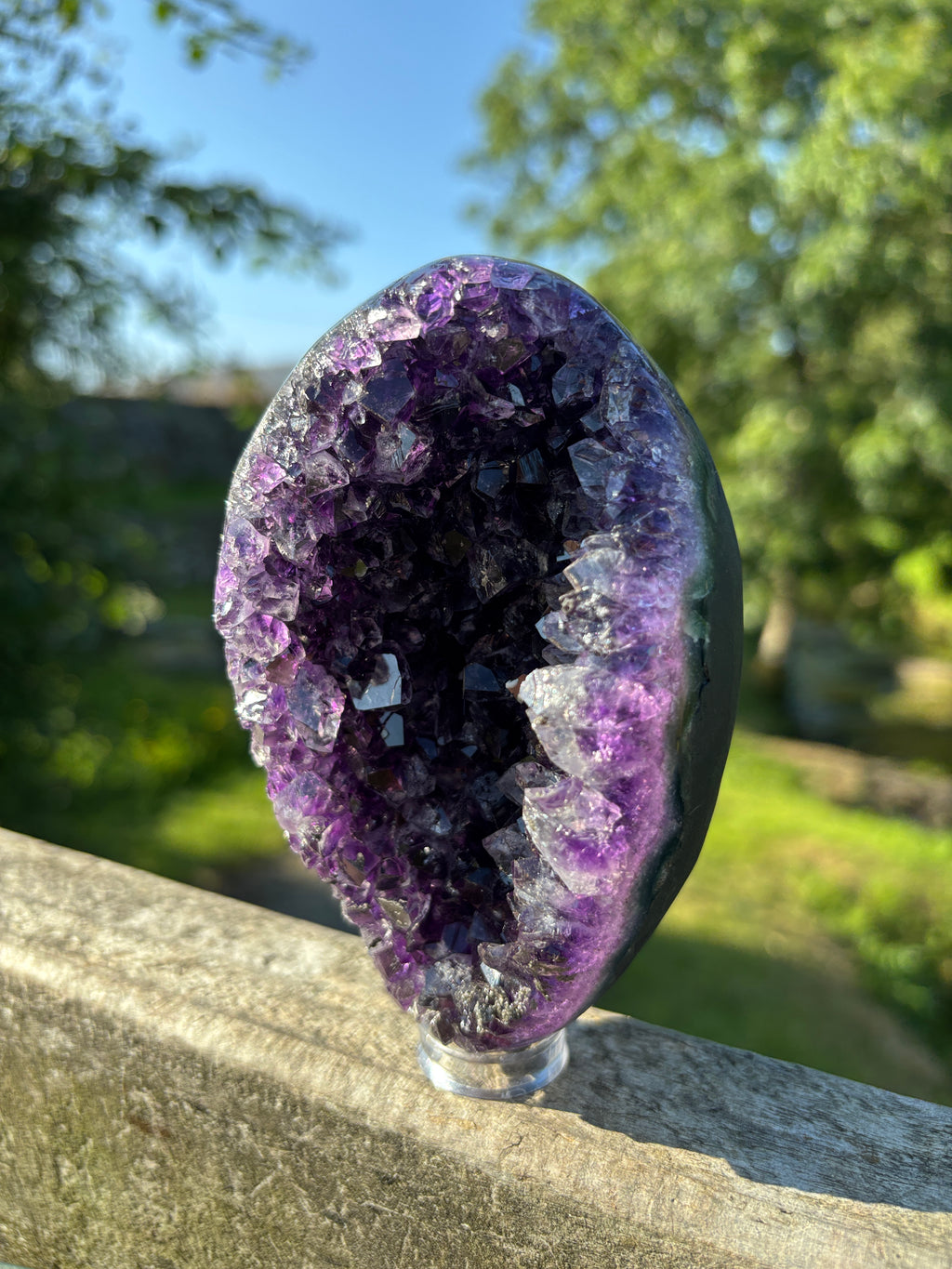 Stunning Egg Shape Amethyst Geode | Extra Quality Deep Purple Brazilian Crystal | Luxury Mineral Specimen