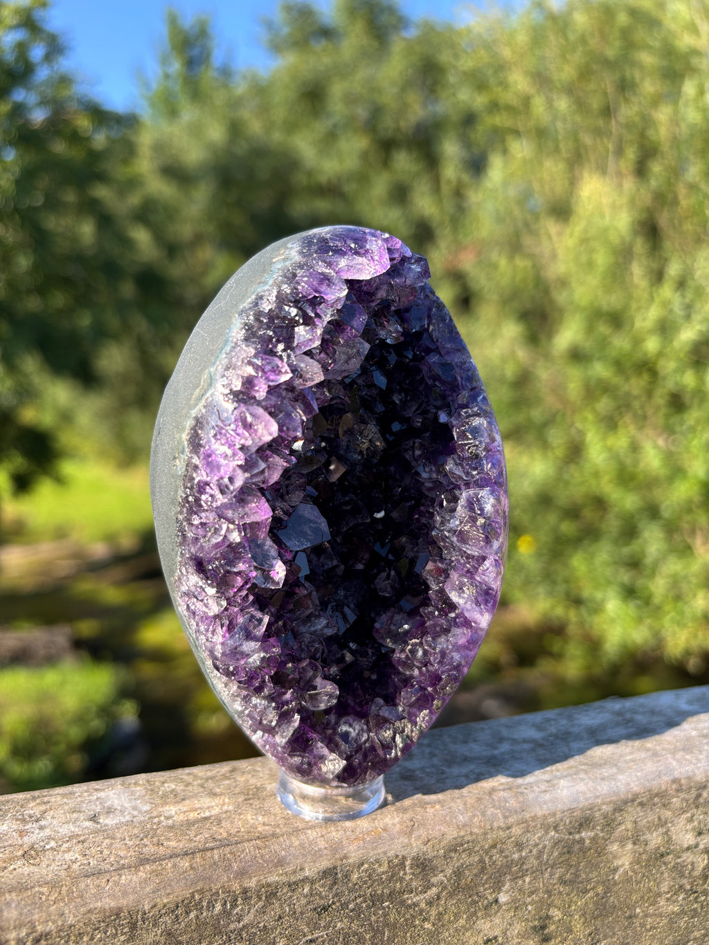 Stunning Egg Shape Amethyst Geode | Extra Quality Deep Purple Brazilian Crystal | Luxury Mineral Specimen