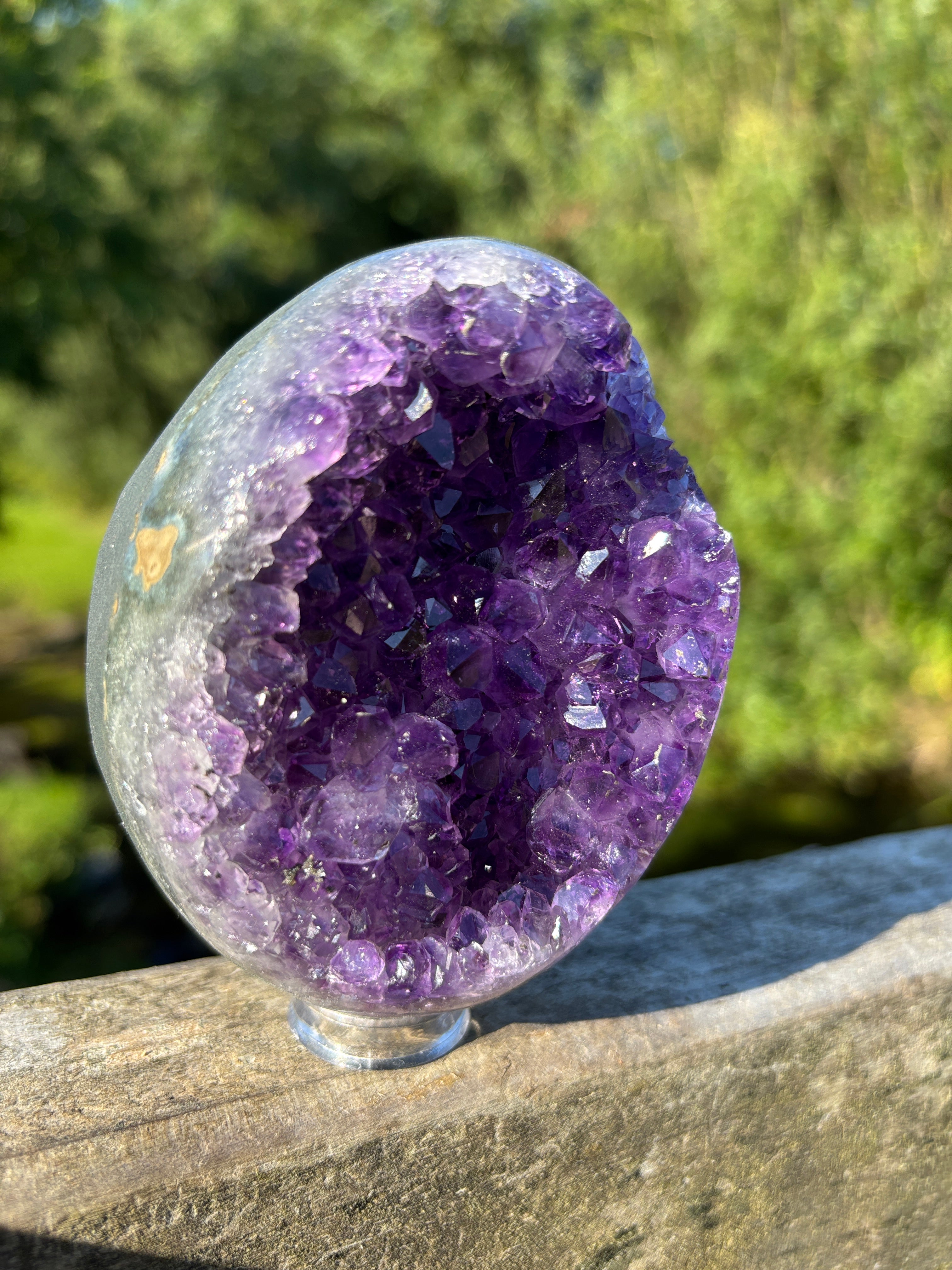 Stunning Egg Shape Amethyst Geode | Extra Quality Deep Purple Brazilian Crystal | Luxury Mineral Specimen