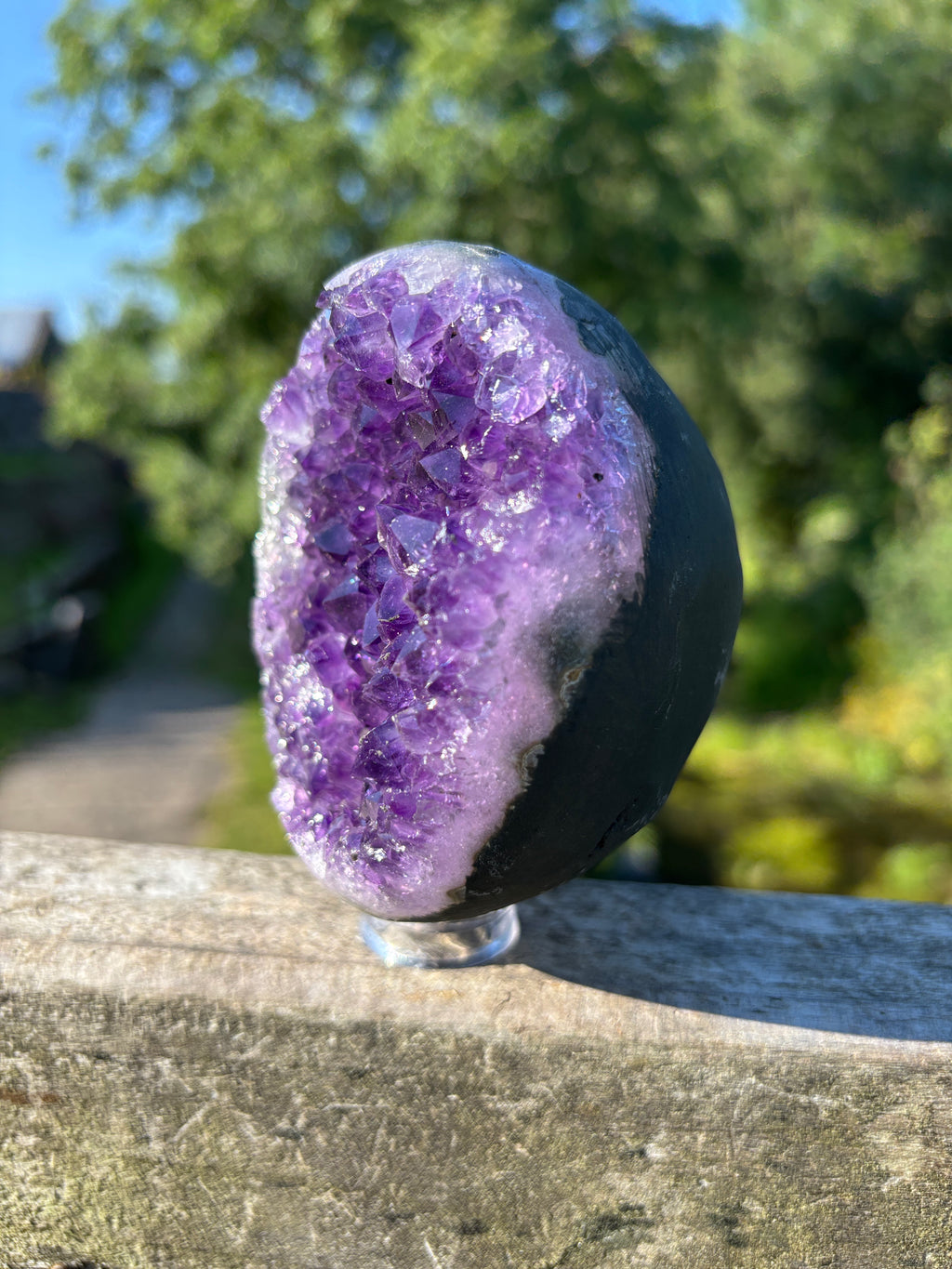 Stunning Egg Shape Amethyst Geode | Extra Quality Deep Purple Brazilian Crystal | Luxury Mineral Specimen