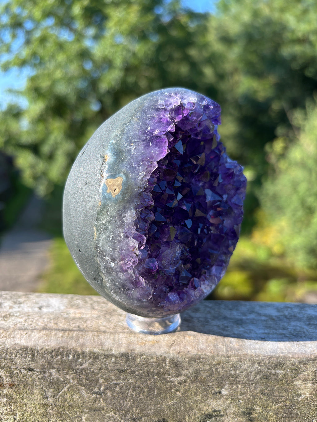 Stunning Egg Shape Amethyst Geode | Extra Quality Deep Purple Brazilian Crystal | Luxury Mineral Specimen