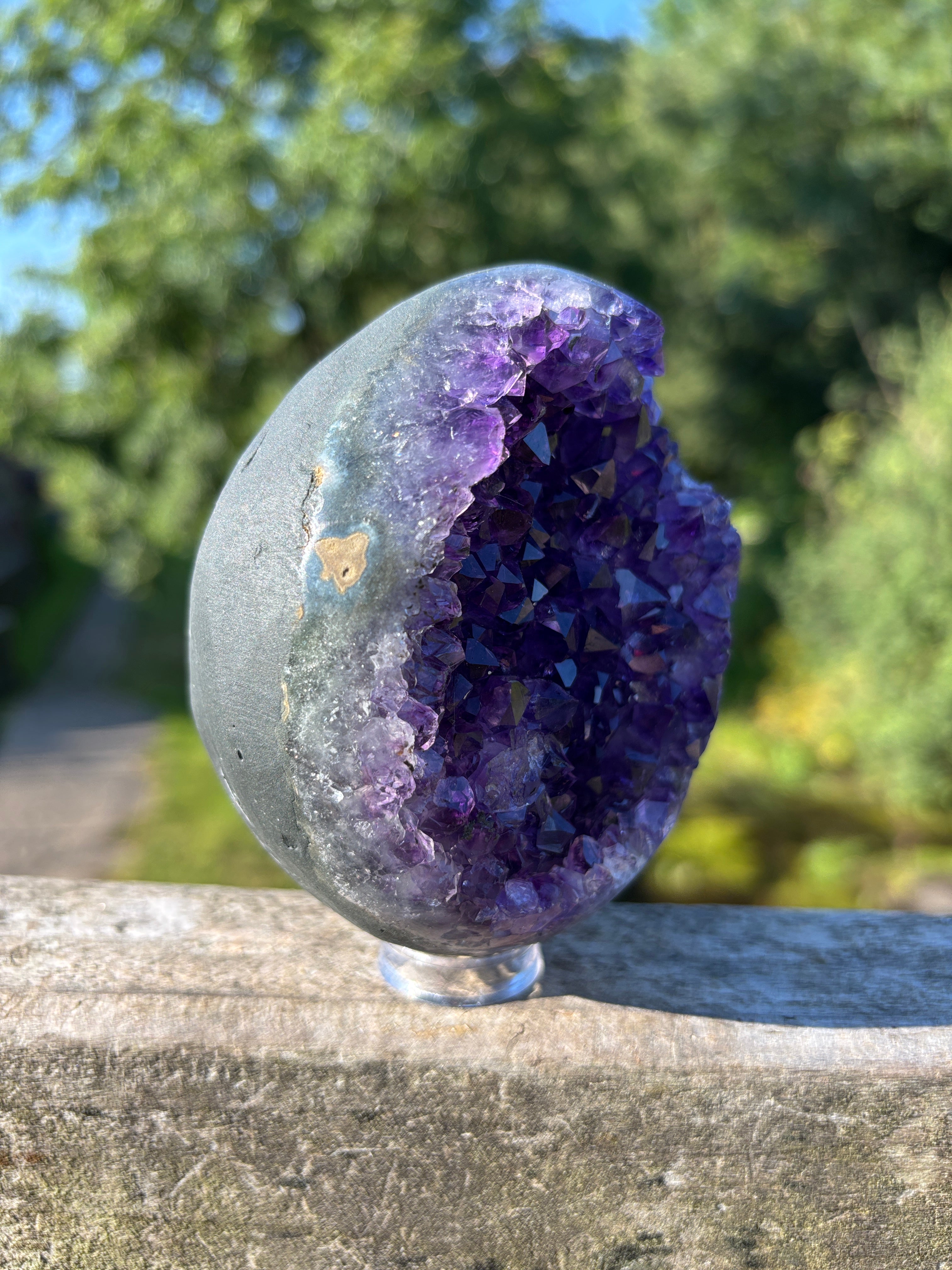Stunning Egg Shape Amethyst Geode | Extra Quality Deep Purple Brazilian Crystal | Luxury Mineral Specimen