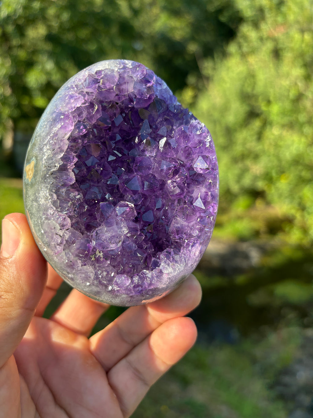 Stunning Egg Shape Amethyst Geode | Extra Quality Deep Purple Brazilian Crystal | Luxury Mineral Specimen