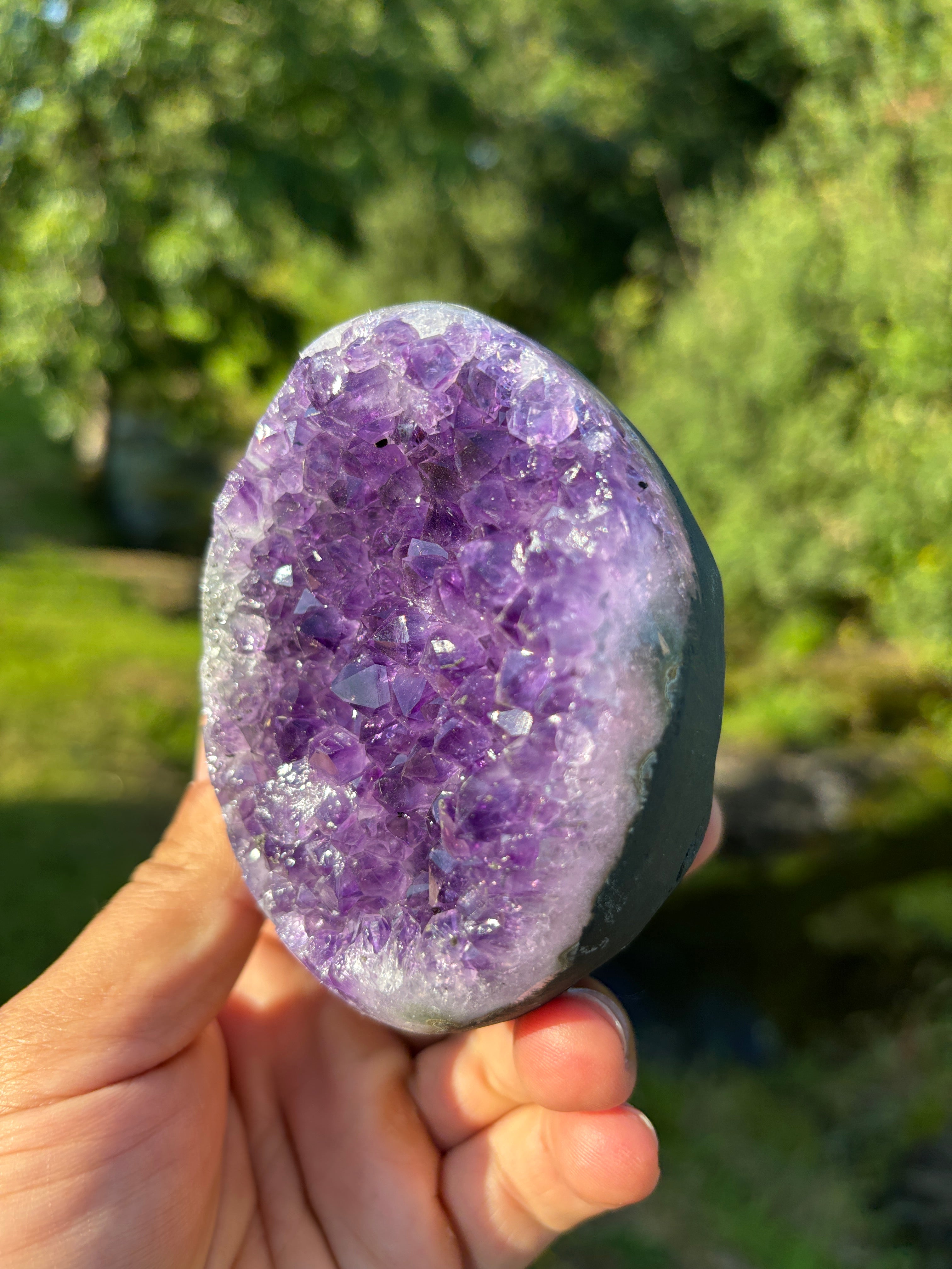 Stunning Egg Shape Amethyst Geode | Extra Quality Deep Purple Brazilian Crystal | Luxury Mineral Specimen