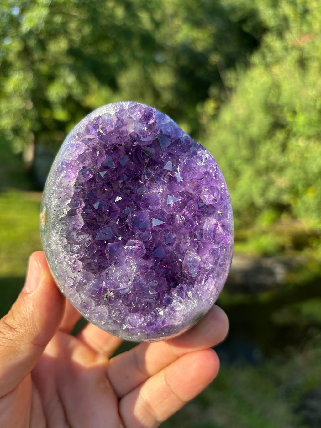 Stunning Egg Shape Amethyst Geode | Extra Quality Deep Purple Brazilian Crystal | Luxury Mineral Specimen