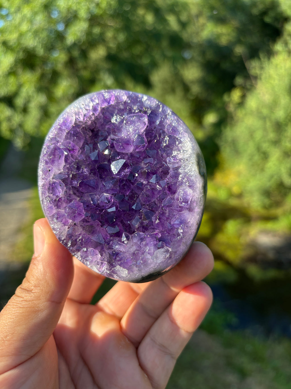 Stunning Egg Shape Amethyst Geode | Extra Quality Deep Purple Brazilian Crystal | Luxury Mineral Specimen