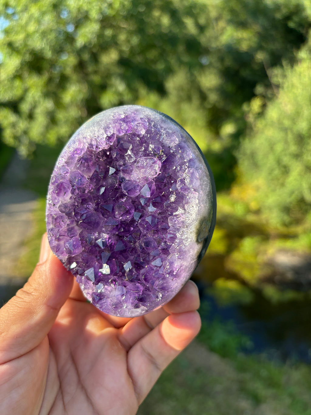 Stunning Egg Shape Amethyst Geode | Extra Quality Deep Purple Brazilian Crystal | Luxury Mineral Specimen