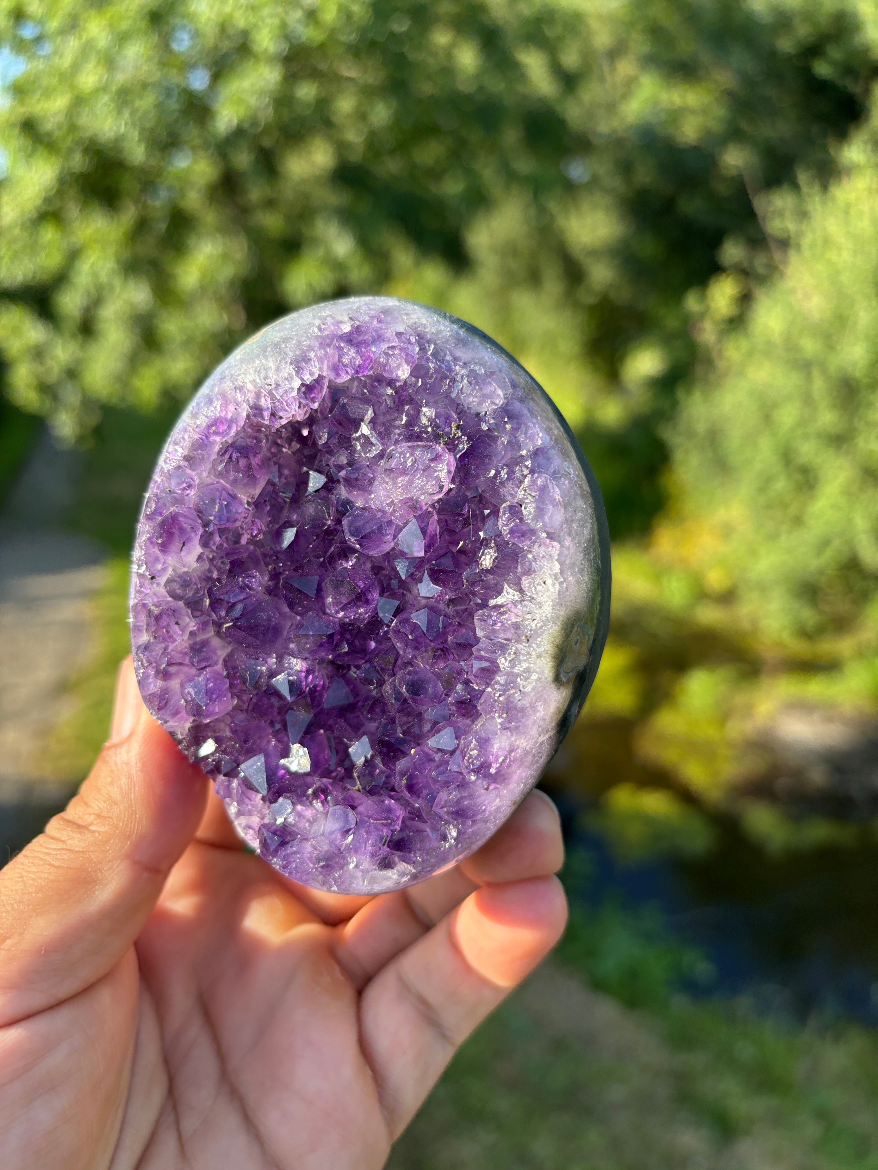 Stunning Egg Shape Amethyst Geode | Extra Quality Deep Purple Brazilian Crystal | Luxury Mineral Specimen
