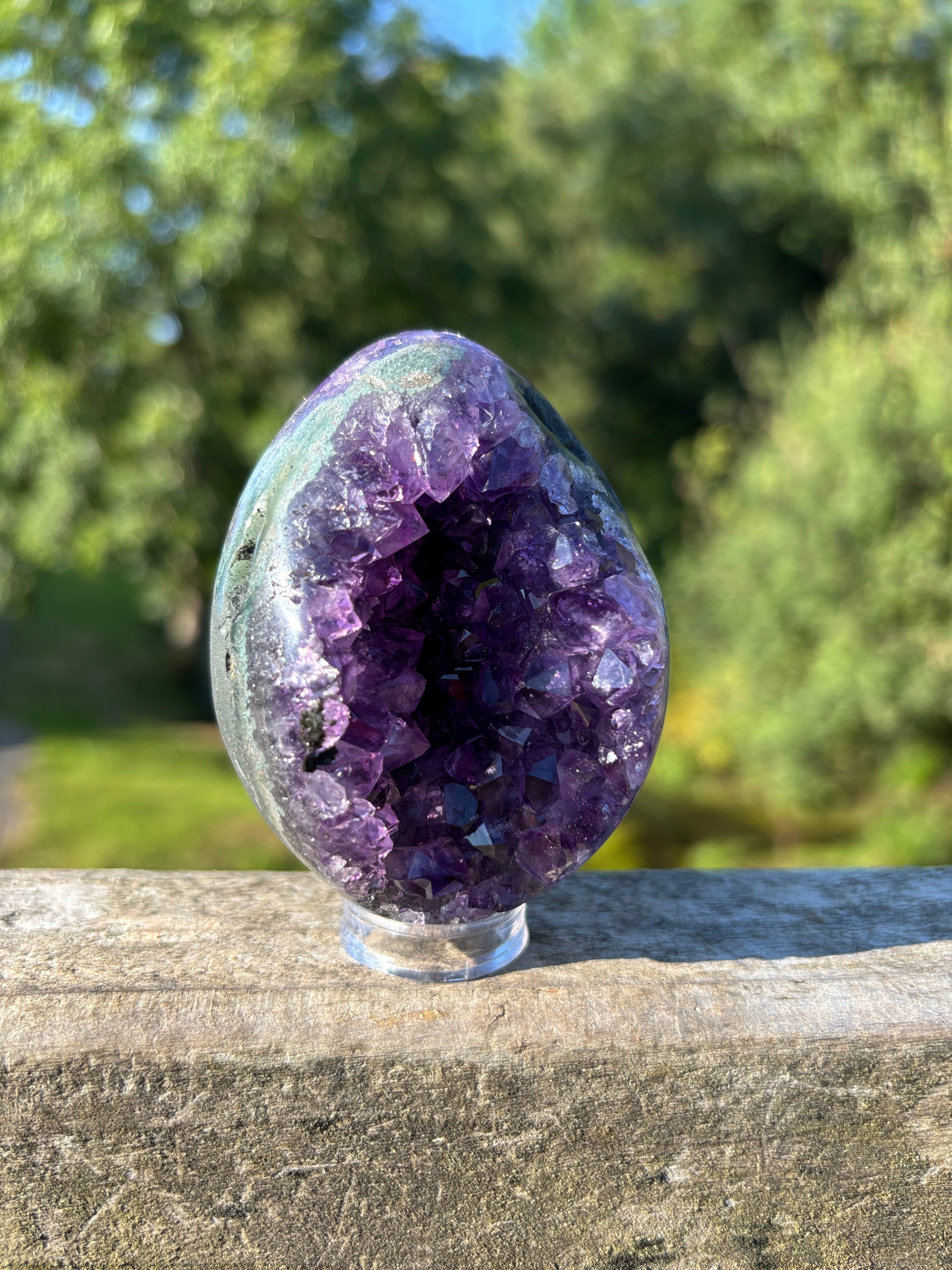 Stunning Egg Shape Amethyst Geode | Extra Quality Deep Purple Brazilian Crystal | Luxury Mineral Specimen