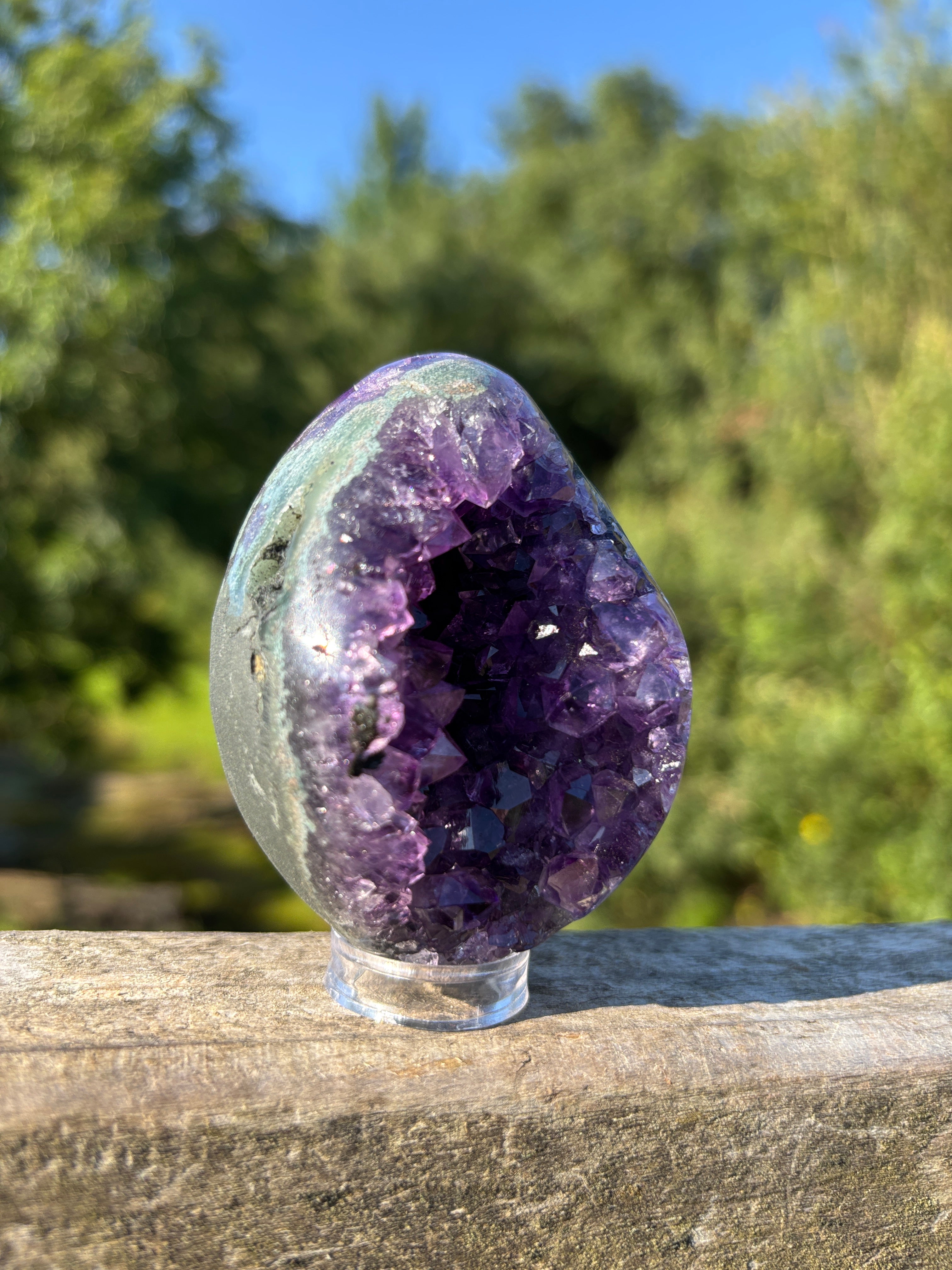 Stunning Egg Shape Amethyst Geode | Extra Quality Deep Purple Brazilian Crystal | Luxury Mineral Specimen