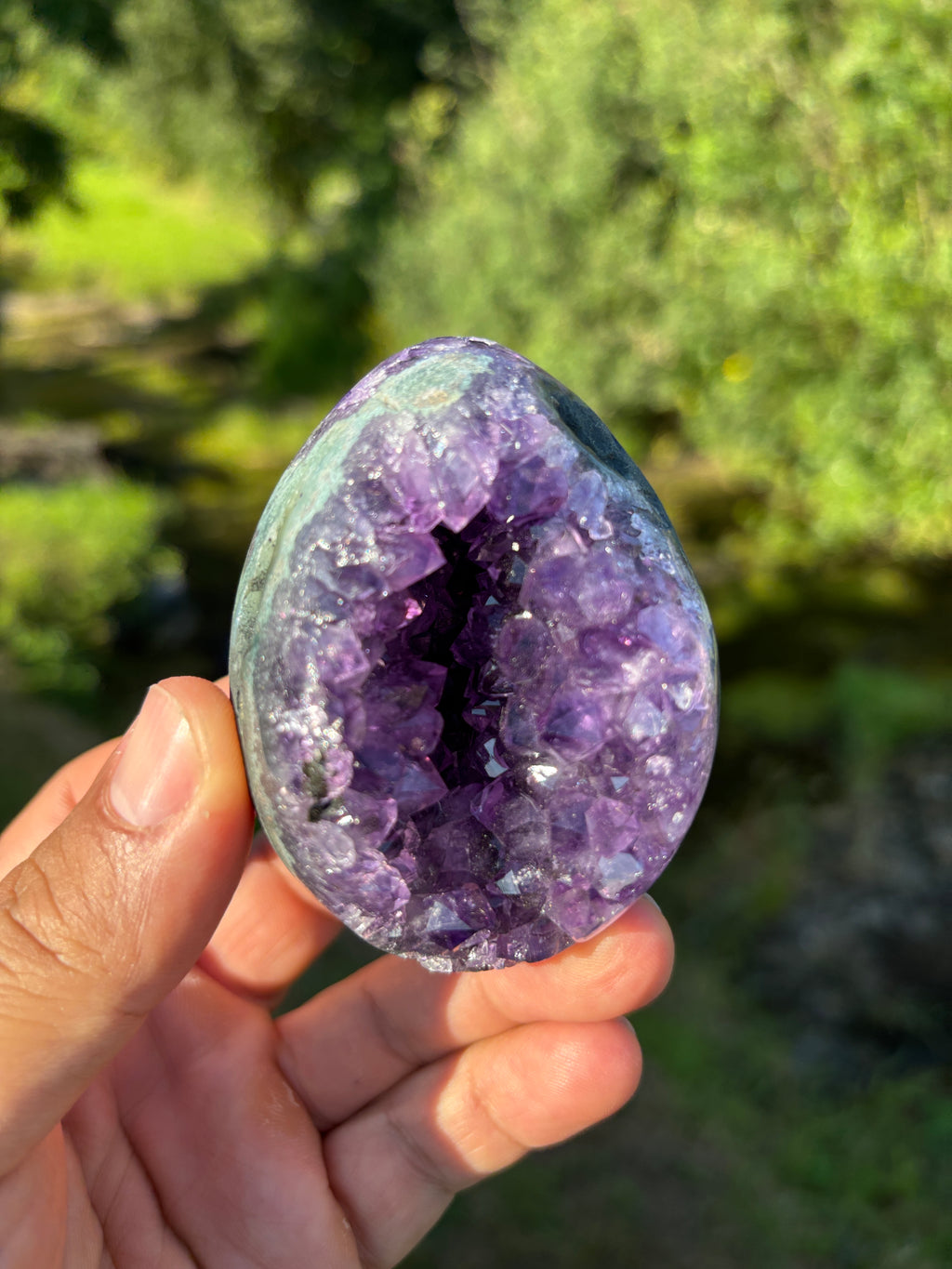 Stunning Egg Shape Amethyst Geode | Extra Quality Deep Purple Brazilian Crystal | Luxury Mineral Specimen