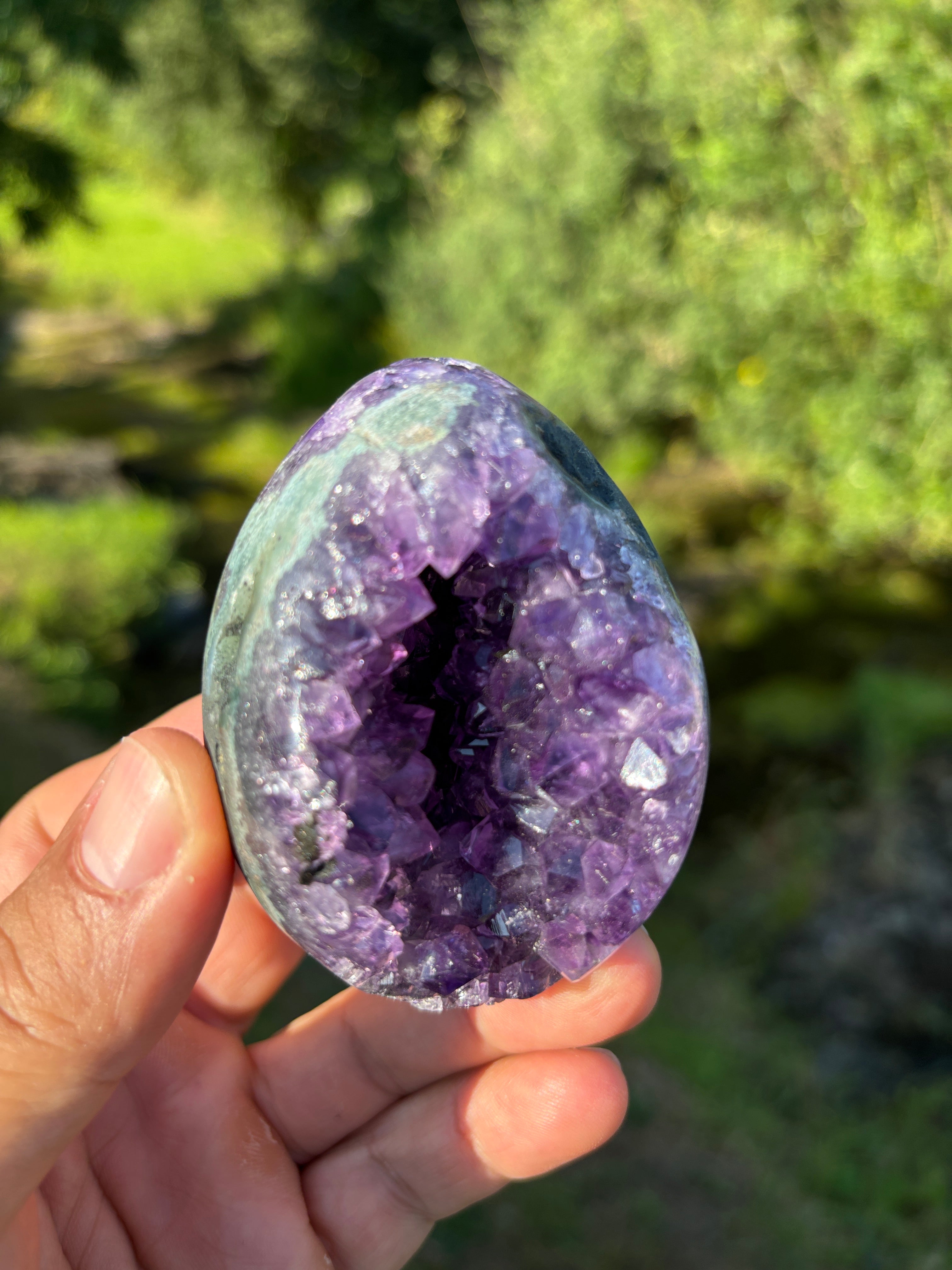 Stunning Egg Shape Amethyst Geode | Extra Quality Deep Purple Brazilian Crystal | Luxury Mineral Specimen