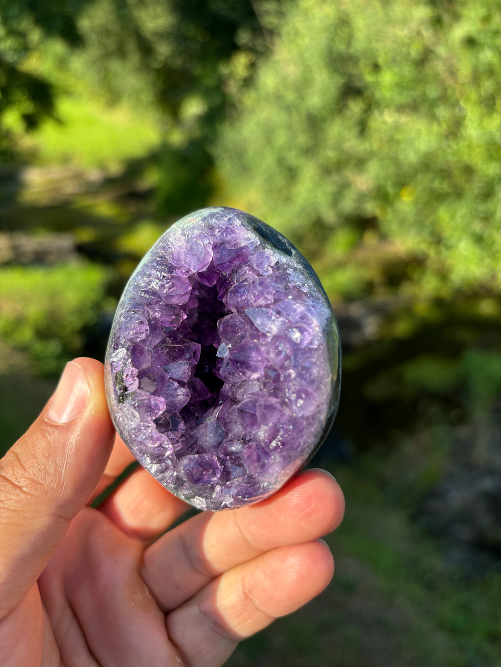 Stunning Egg Shape Amethyst Geode | Extra Quality Deep Purple Brazilian Crystal | Luxury Mineral Specimen