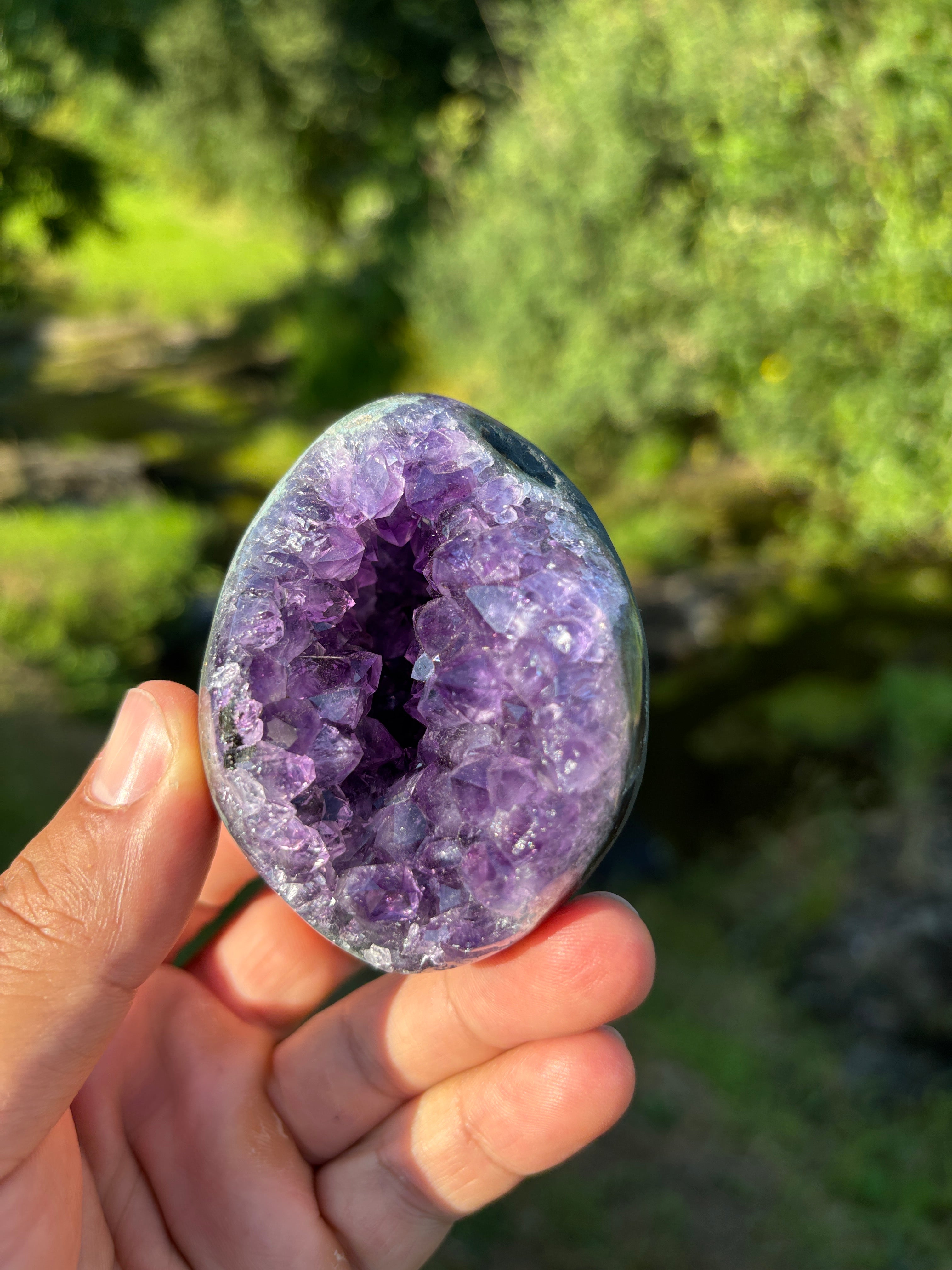 Stunning Egg Shape Amethyst Geode | Extra Quality Deep Purple Brazilian Crystal | Luxury Mineral Specimen