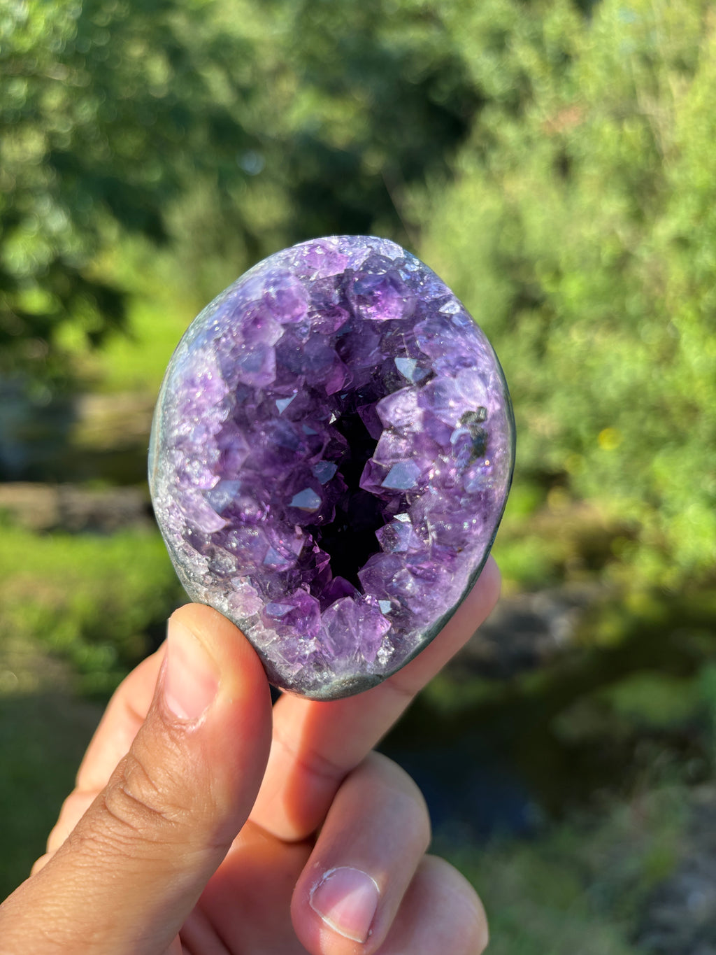 Stunning Egg Shape Amethyst Geode | Extra Quality Deep Purple Brazilian Crystal | Luxury Mineral Specimen