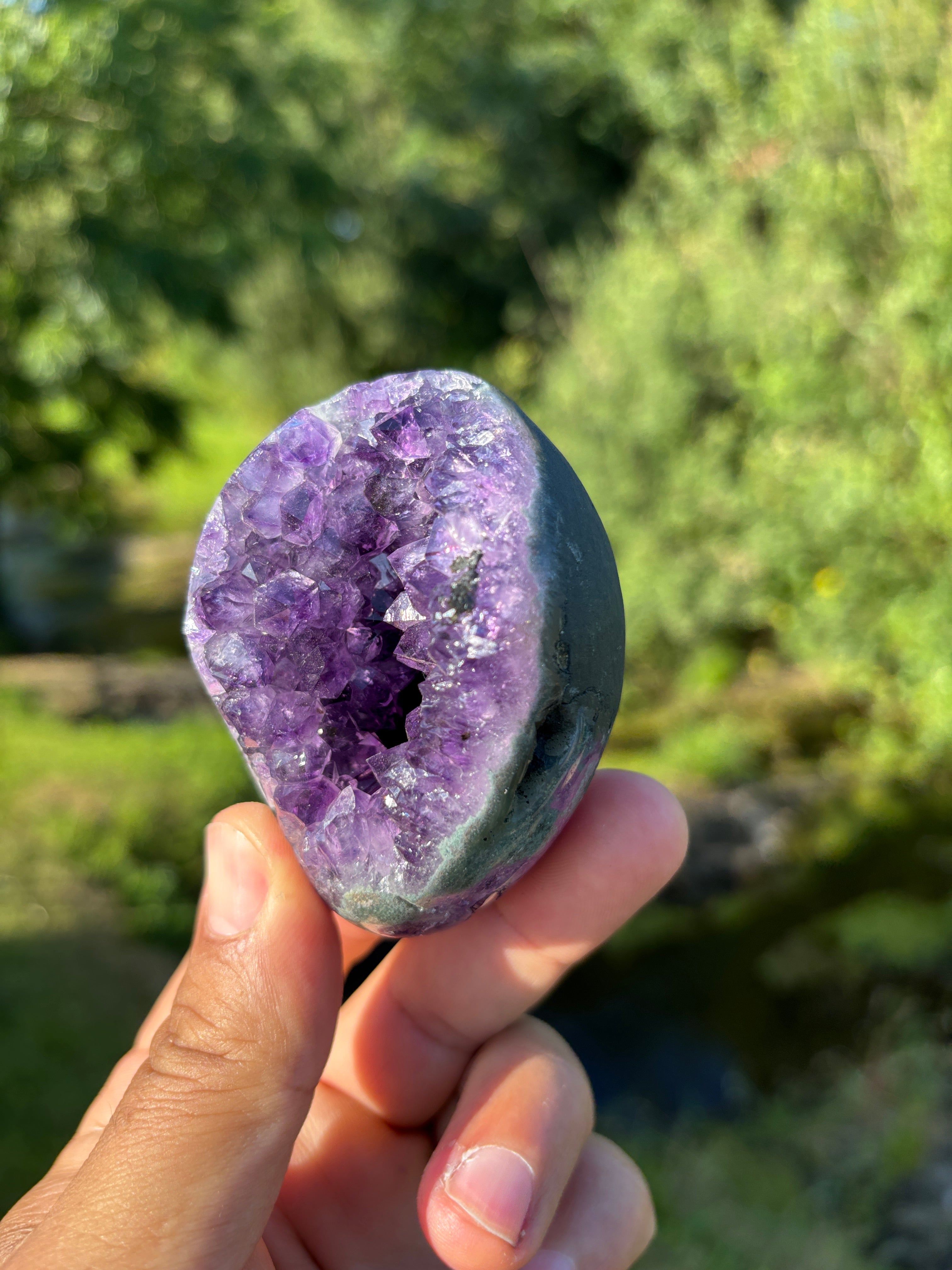 Stunning Egg Shape Amethyst Geode | Extra Quality Deep Purple Brazilian Crystal | Luxury Mineral Specimen