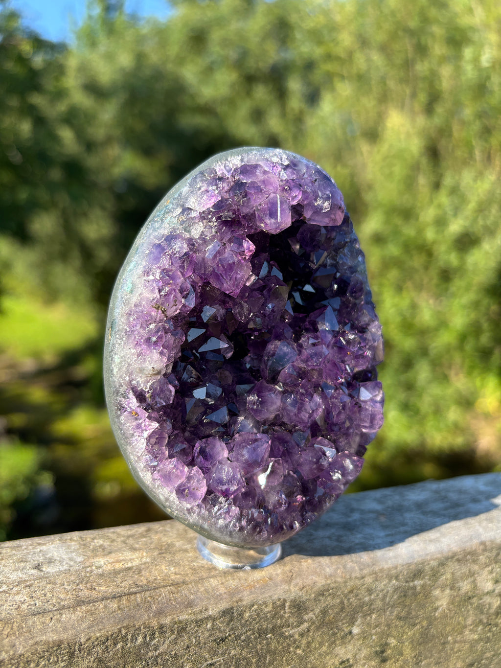 Stunning Egg Shape Amethyst Geode | Extra Quality Deep Purple Brazilian Crystal | Luxury Mineral Specimen