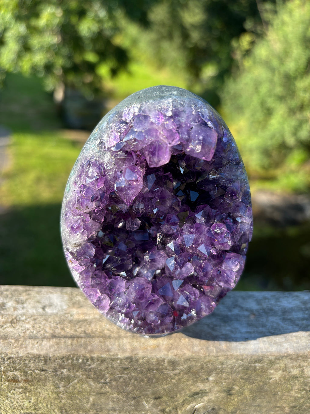 Stunning Egg Shape Amethyst Geode | Extra Quality Deep Purple Brazilian Crystal | Luxury Mineral Specimen