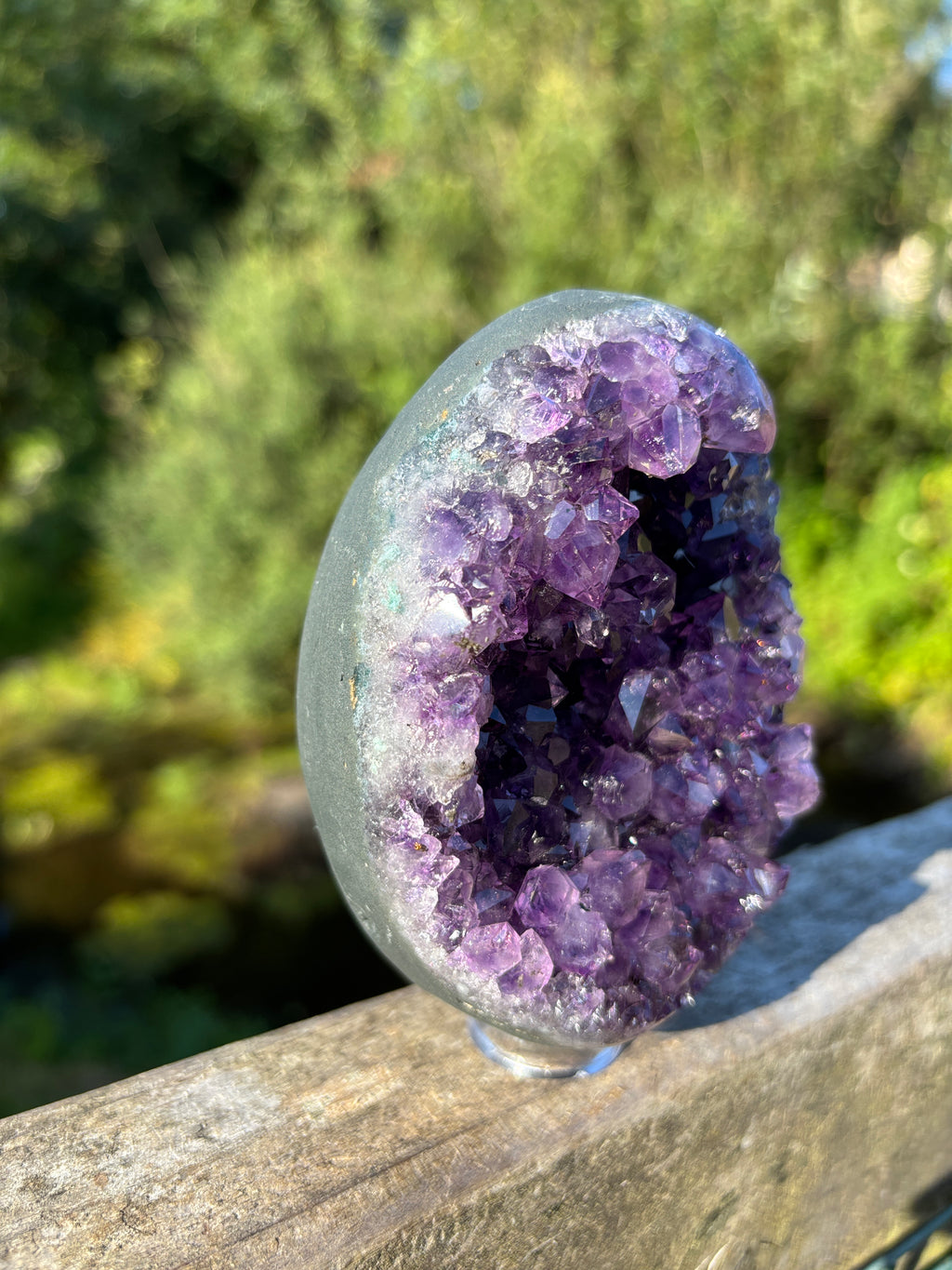 Stunning Egg Shape Amethyst Geode | Extra Quality Deep Purple Brazilian Crystal | Luxury Mineral Specimen