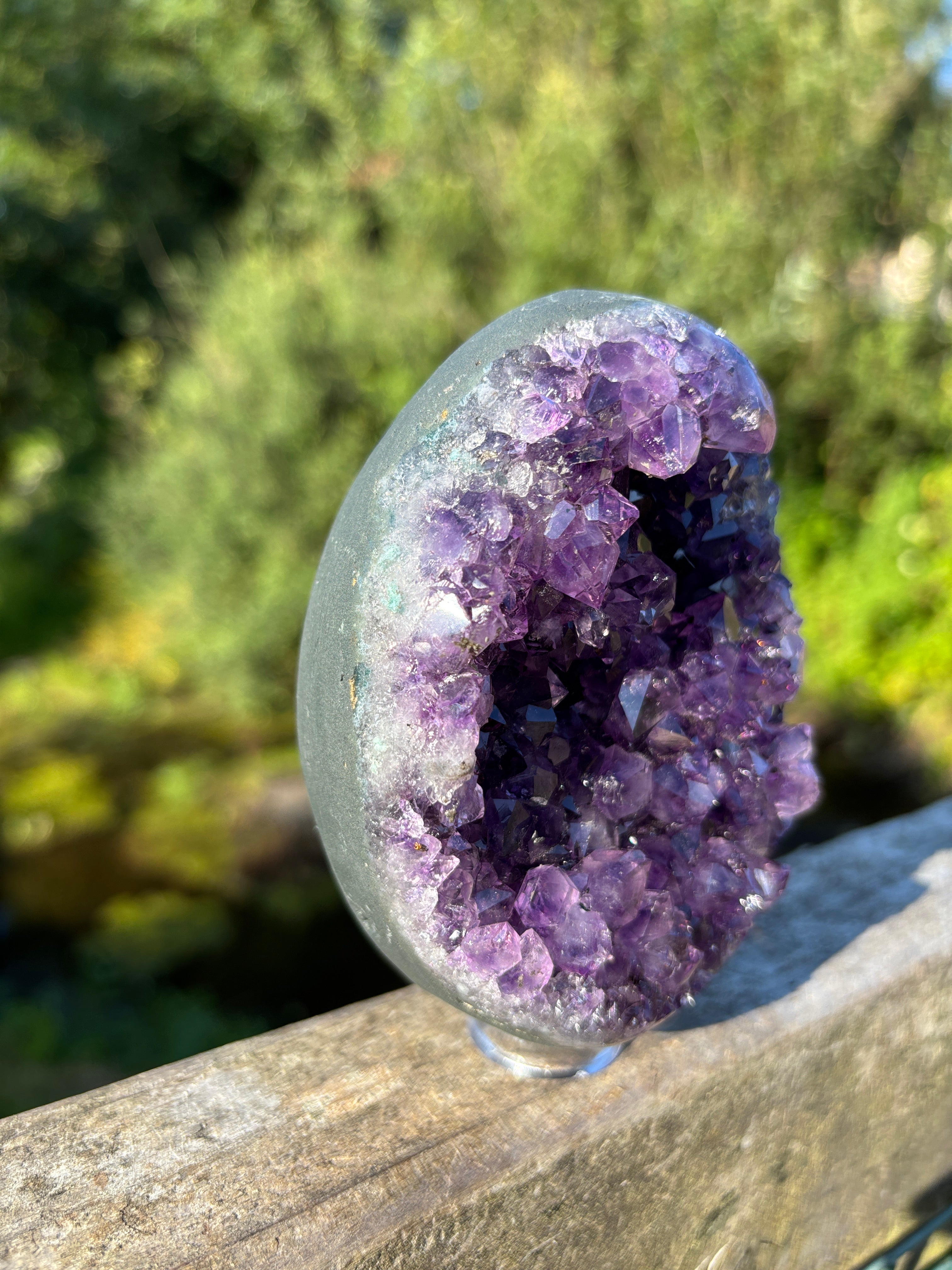 Stunning Egg Shape Amethyst Geode | Extra Quality Deep Purple Brazilian Crystal | Luxury Mineral Specimen
