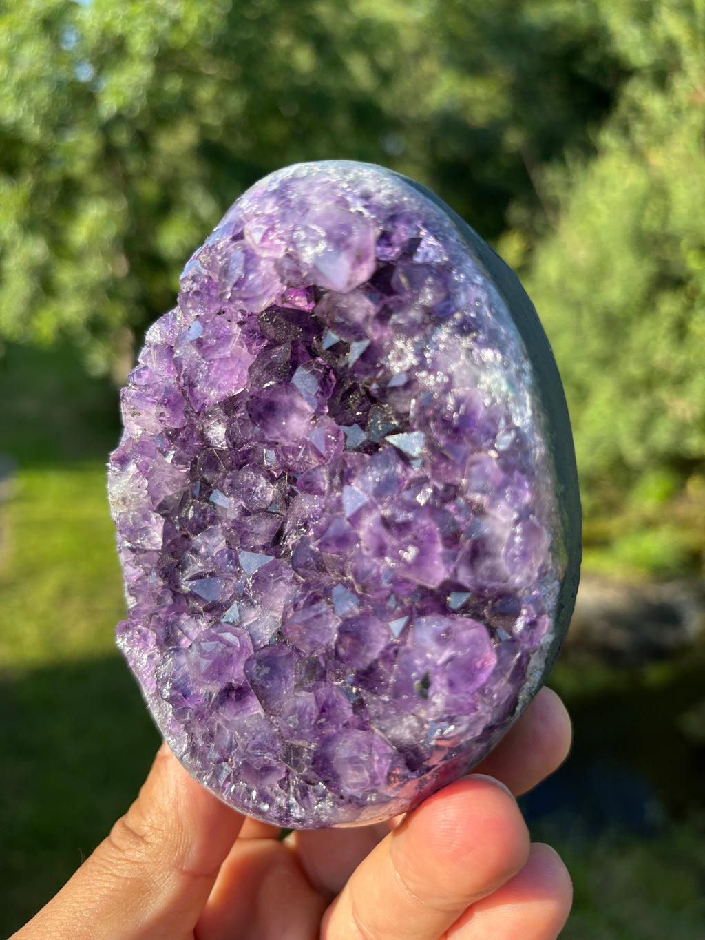 Stunning Egg Shape Amethyst Geode | Extra Quality Deep Purple Brazilian Crystal | Luxury Mineral Specimen